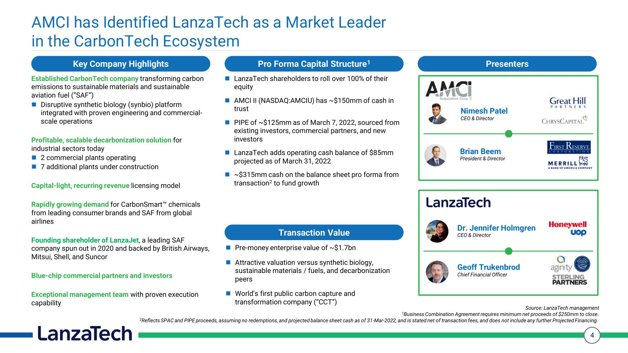 LanzaTech SPAC Presentation Deck slide image #4