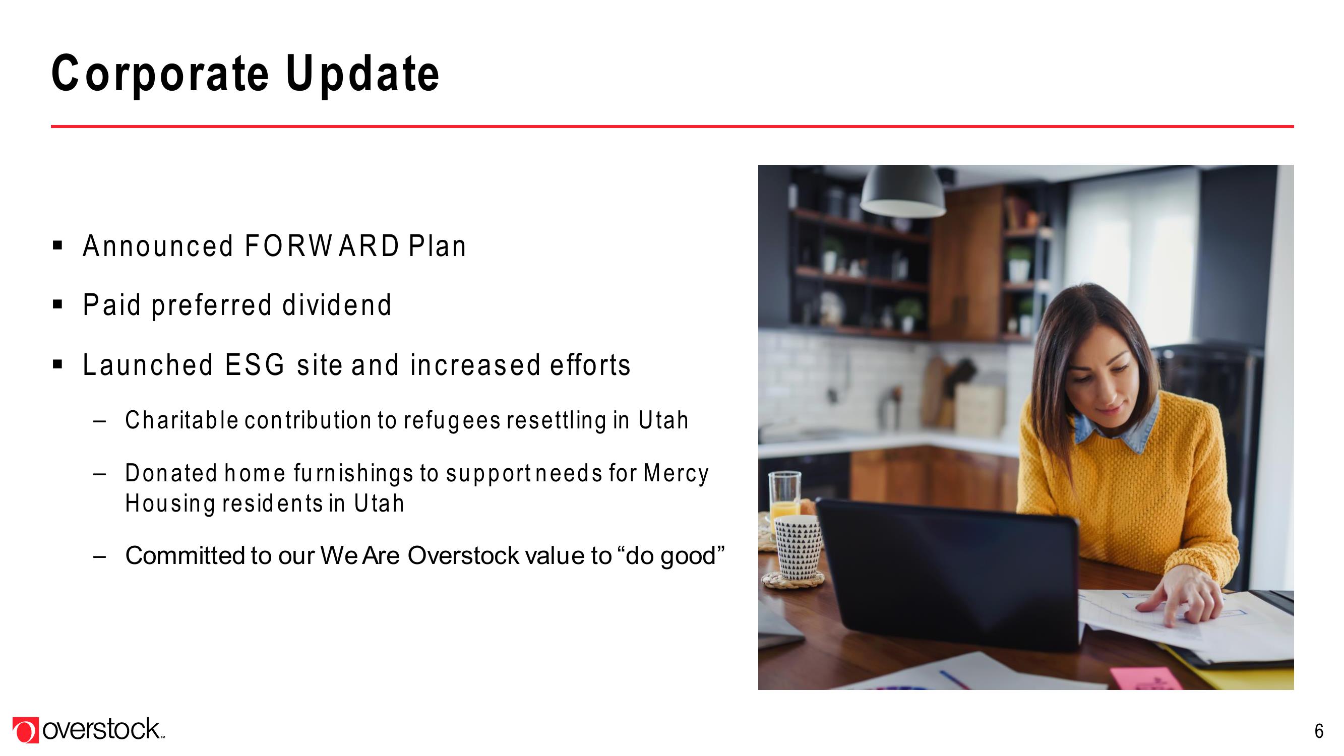 Overstock Results Presentation Deck slide image #6