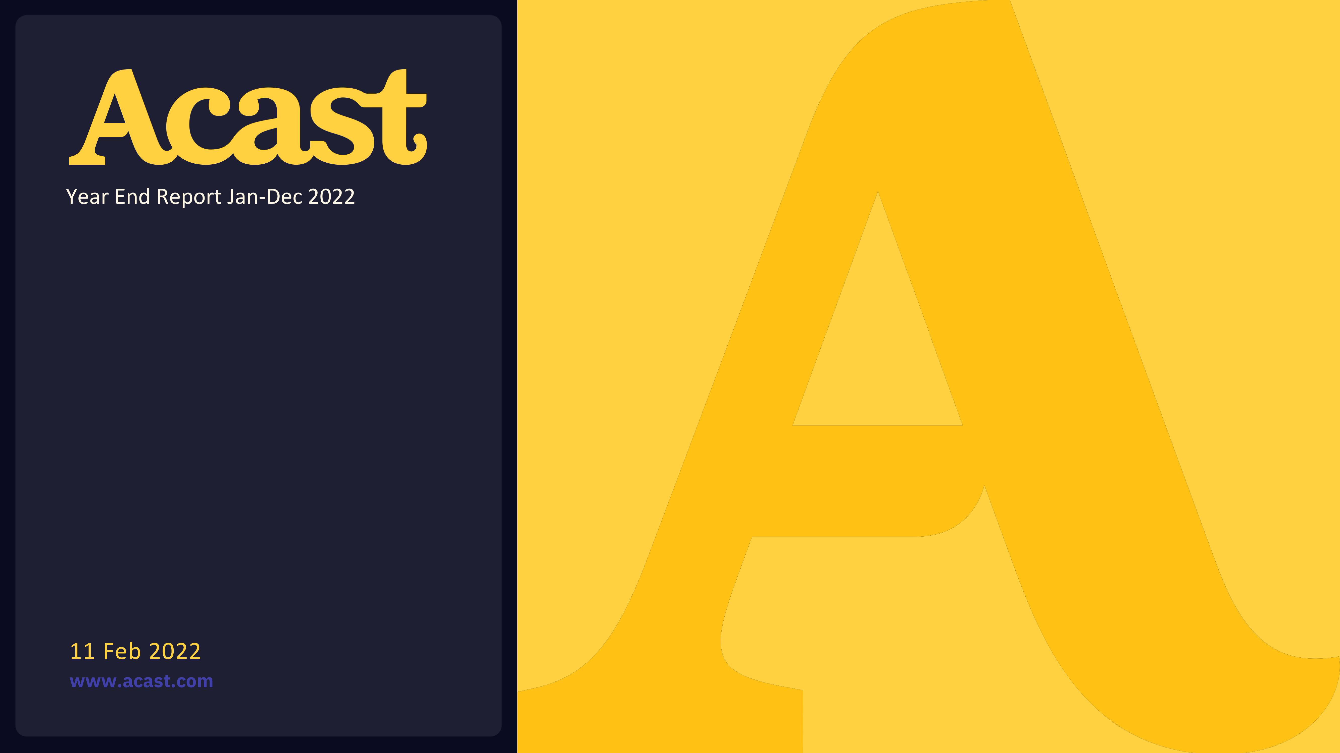 Acast Results Presentation Deck image