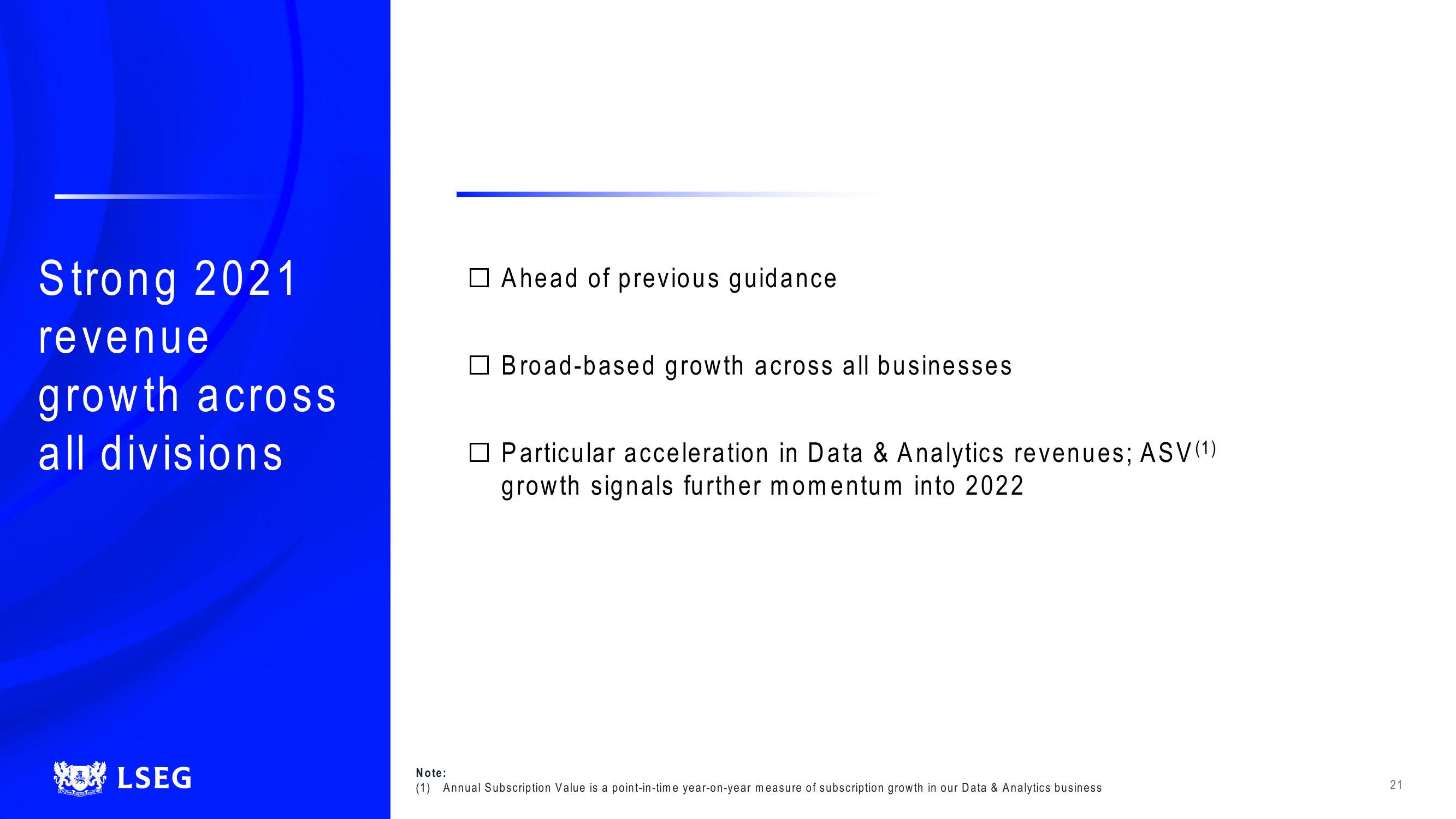 LSE Results Presentation Deck slide image #21