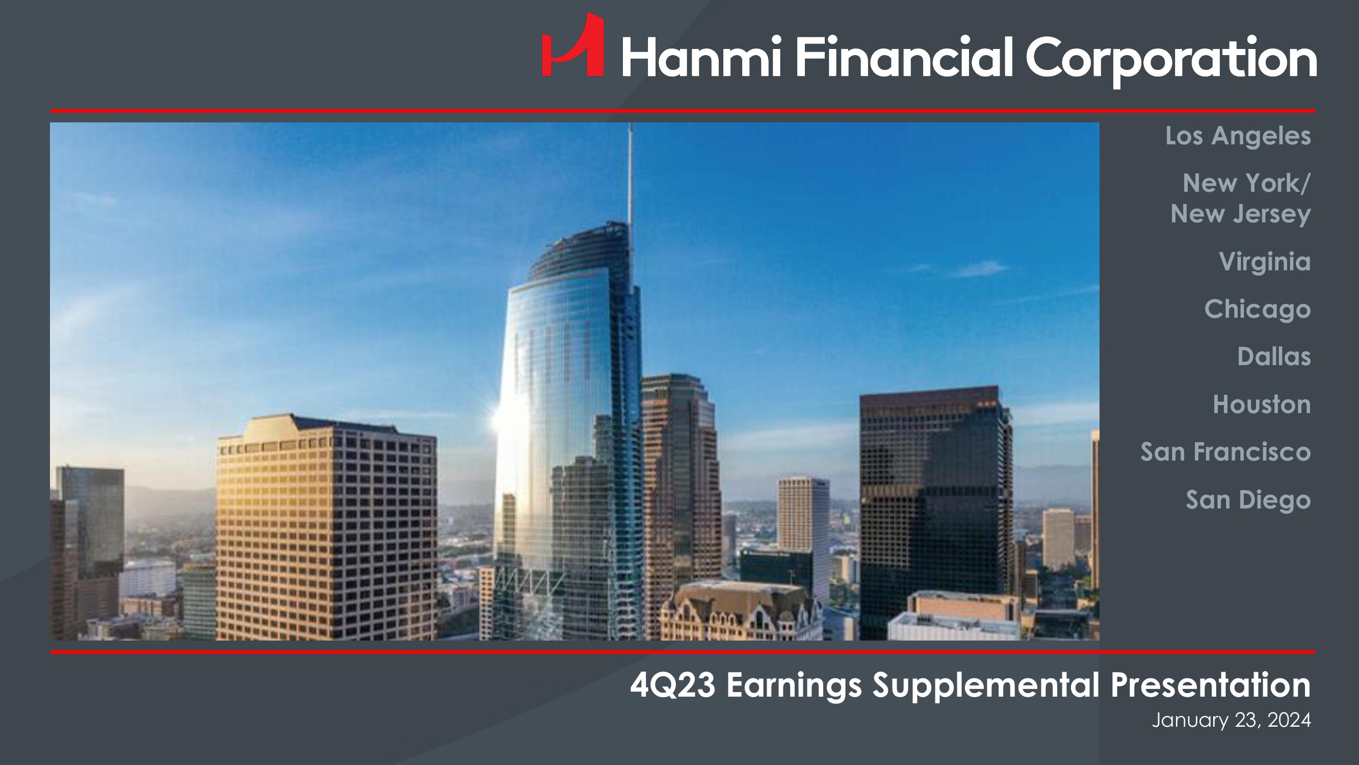 Hanmi Financial Results Presentation Deck image