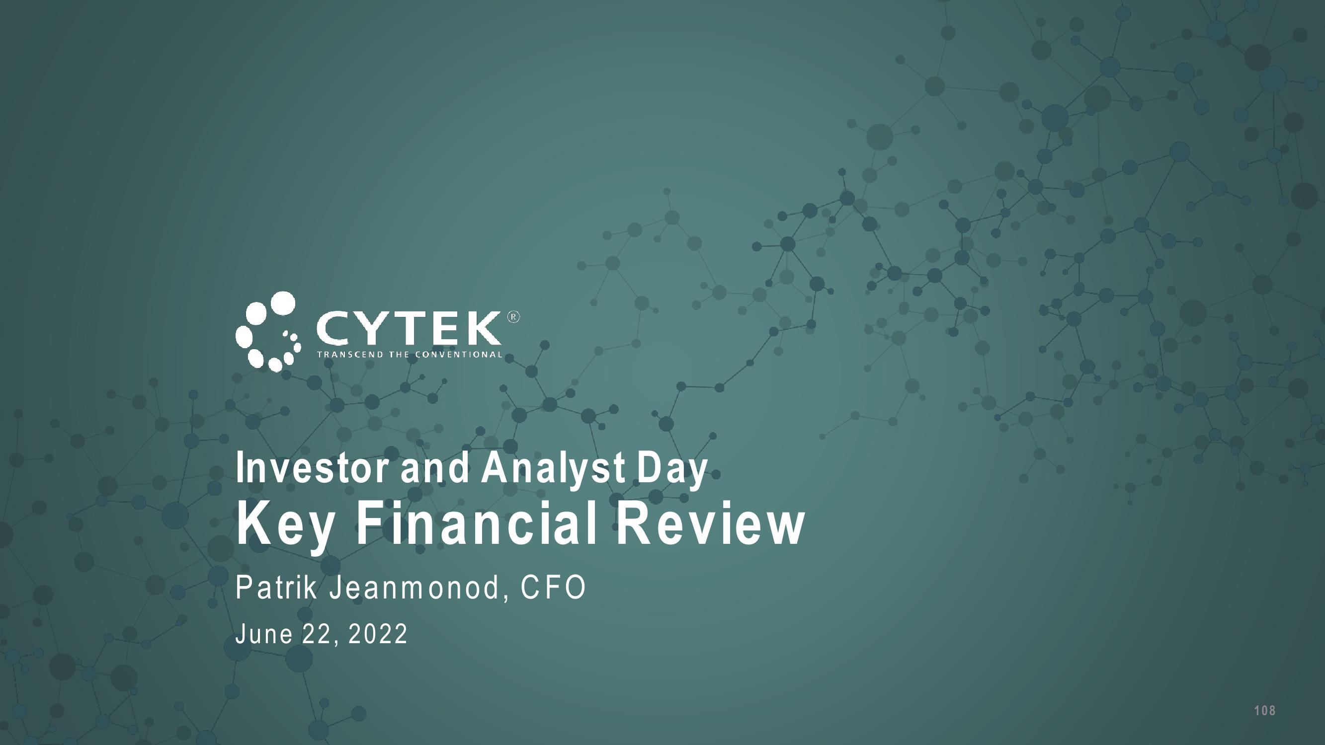 Cytek Investor Day Presentation Deck slide image #108