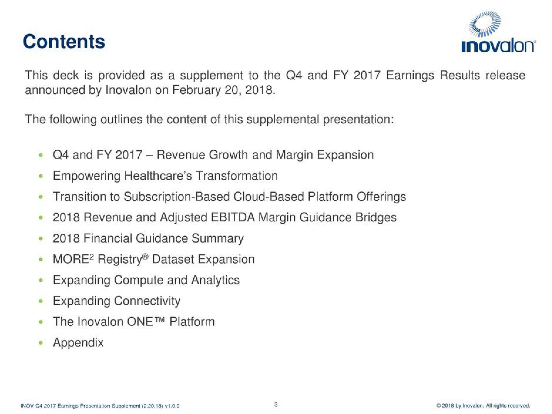 Inovalon Results Presentation Deck slide image #3