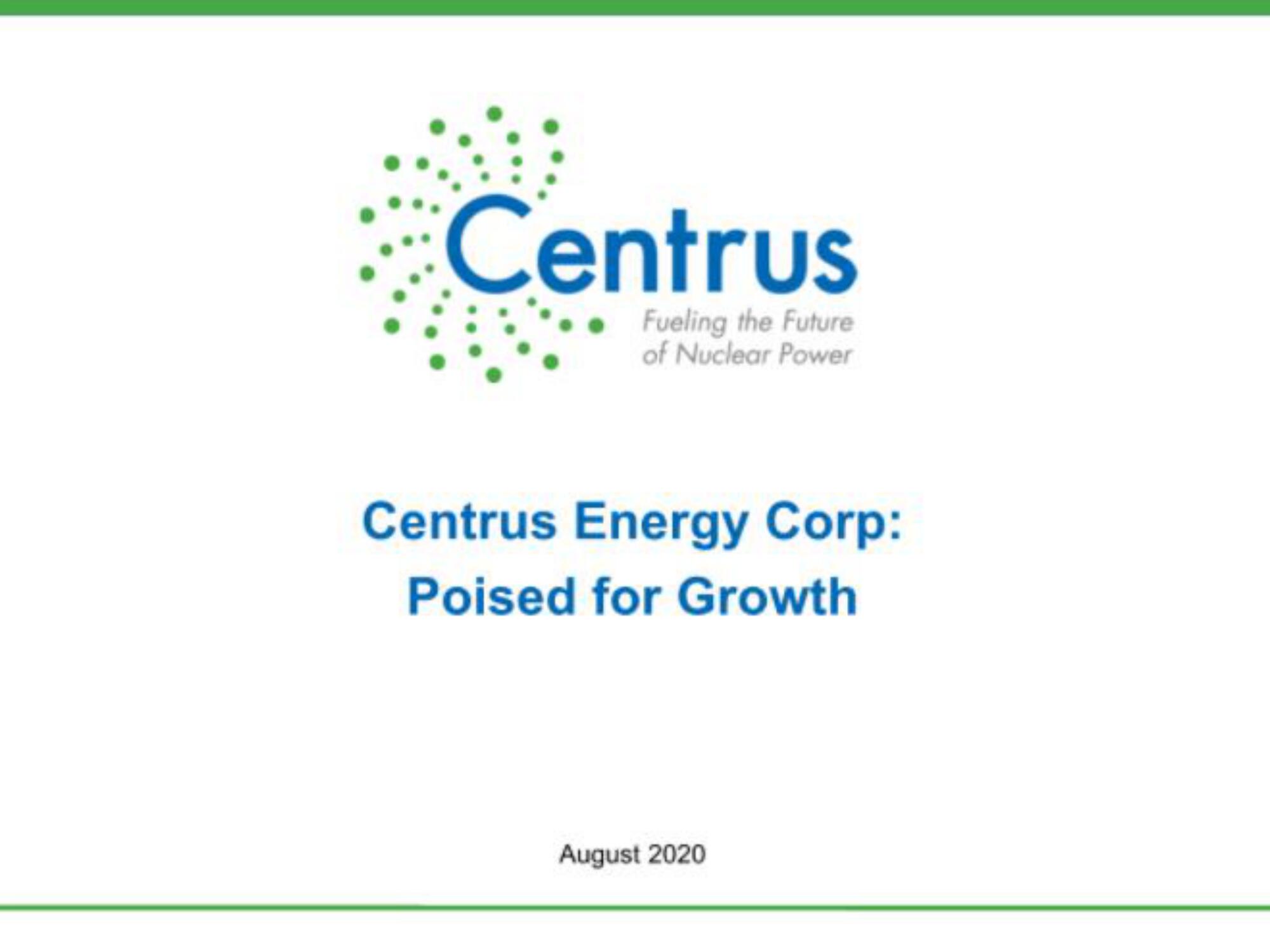 Centrus IPO Presentation Deck image