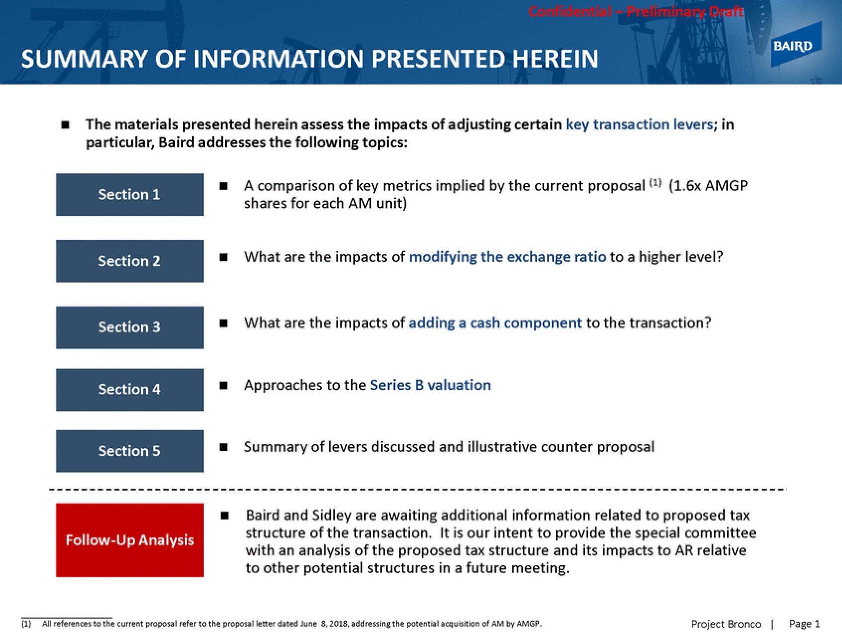 Baird Investment Banking Pitch Book slide image #2