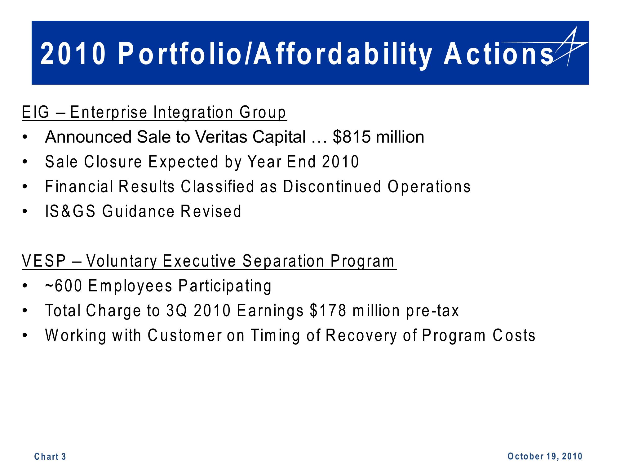 Lockheed Martin 3rd Quarter 2010 Financial Results Conference Call slide image #3