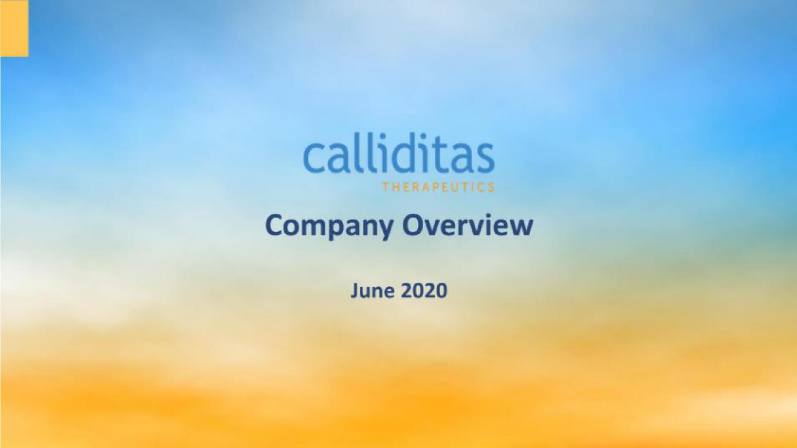 Calliditas Therapeutics IPO Presentation Deck image