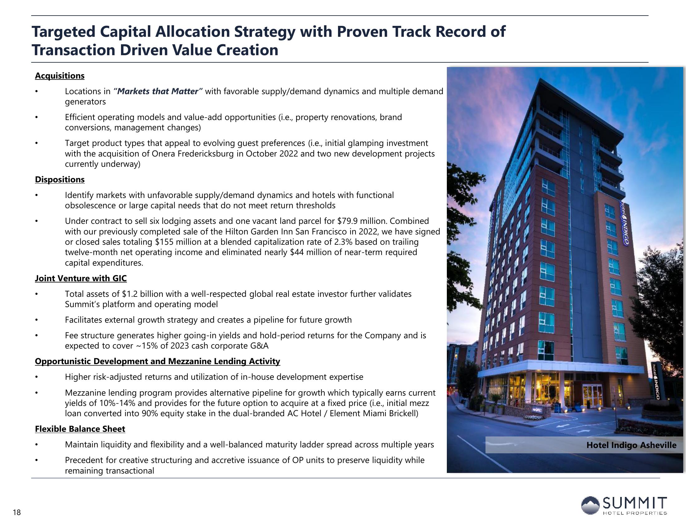 Summit Hotel Properties Investor Presentation Deck slide image #18