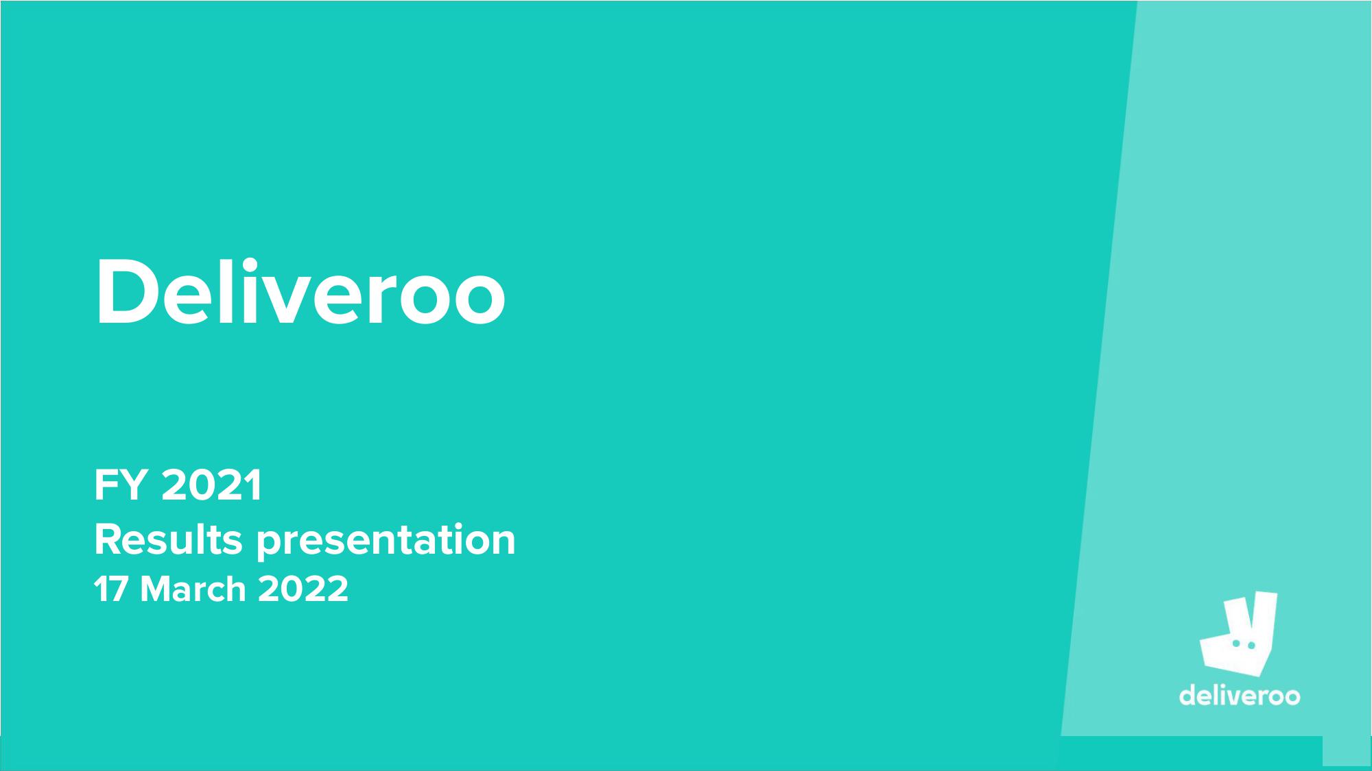 Deliveroo Results Presentation Deck image