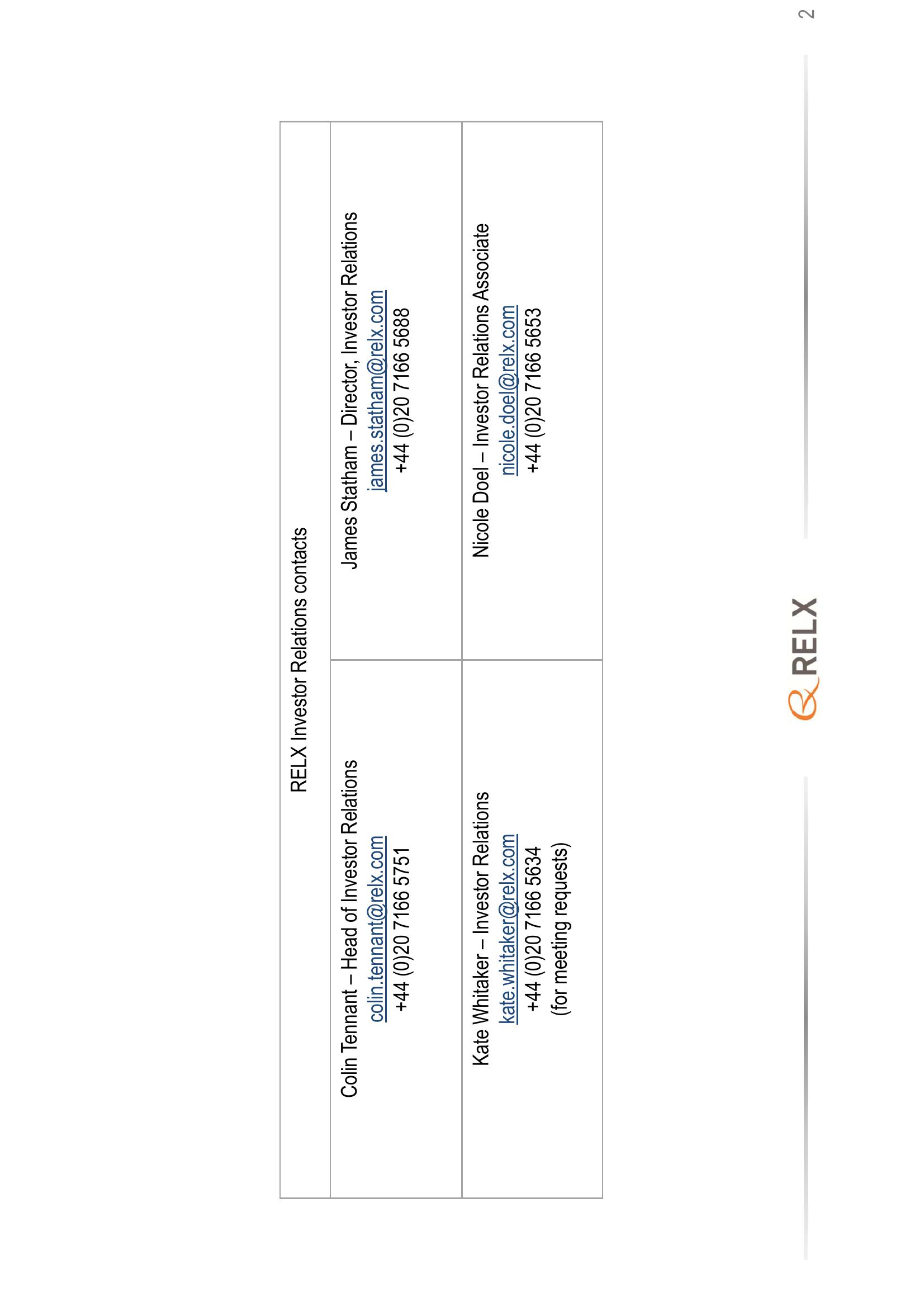 RELX Investor Presentation Deck slide image #2