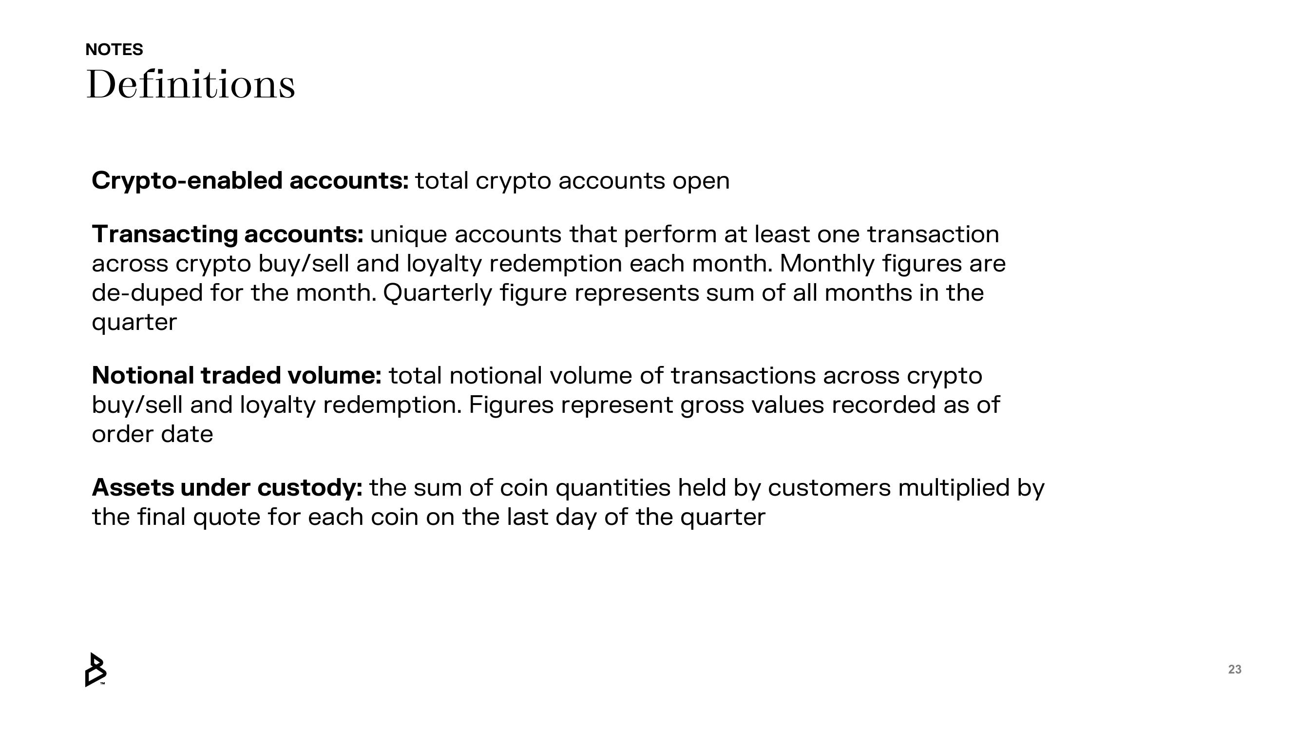 Bakkt Results Presentation Deck slide image #23