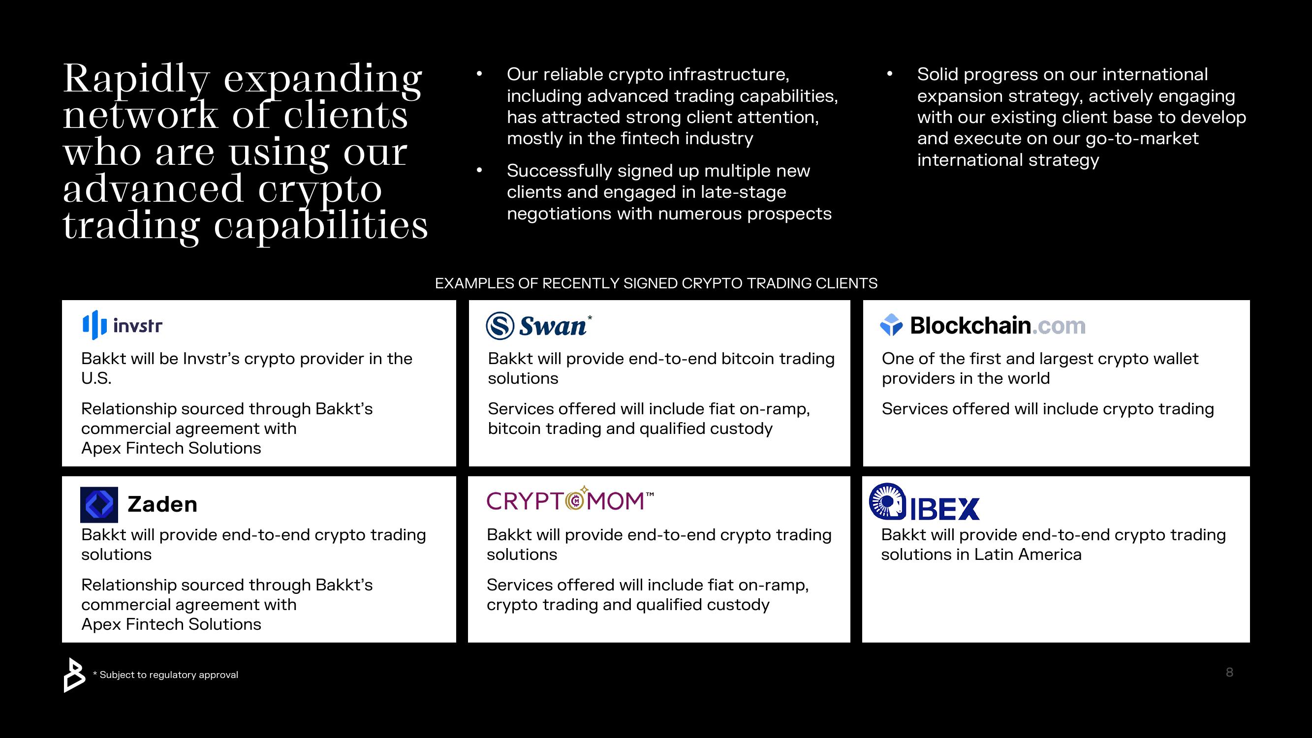 Bakkt Results Presentation Deck slide image #8