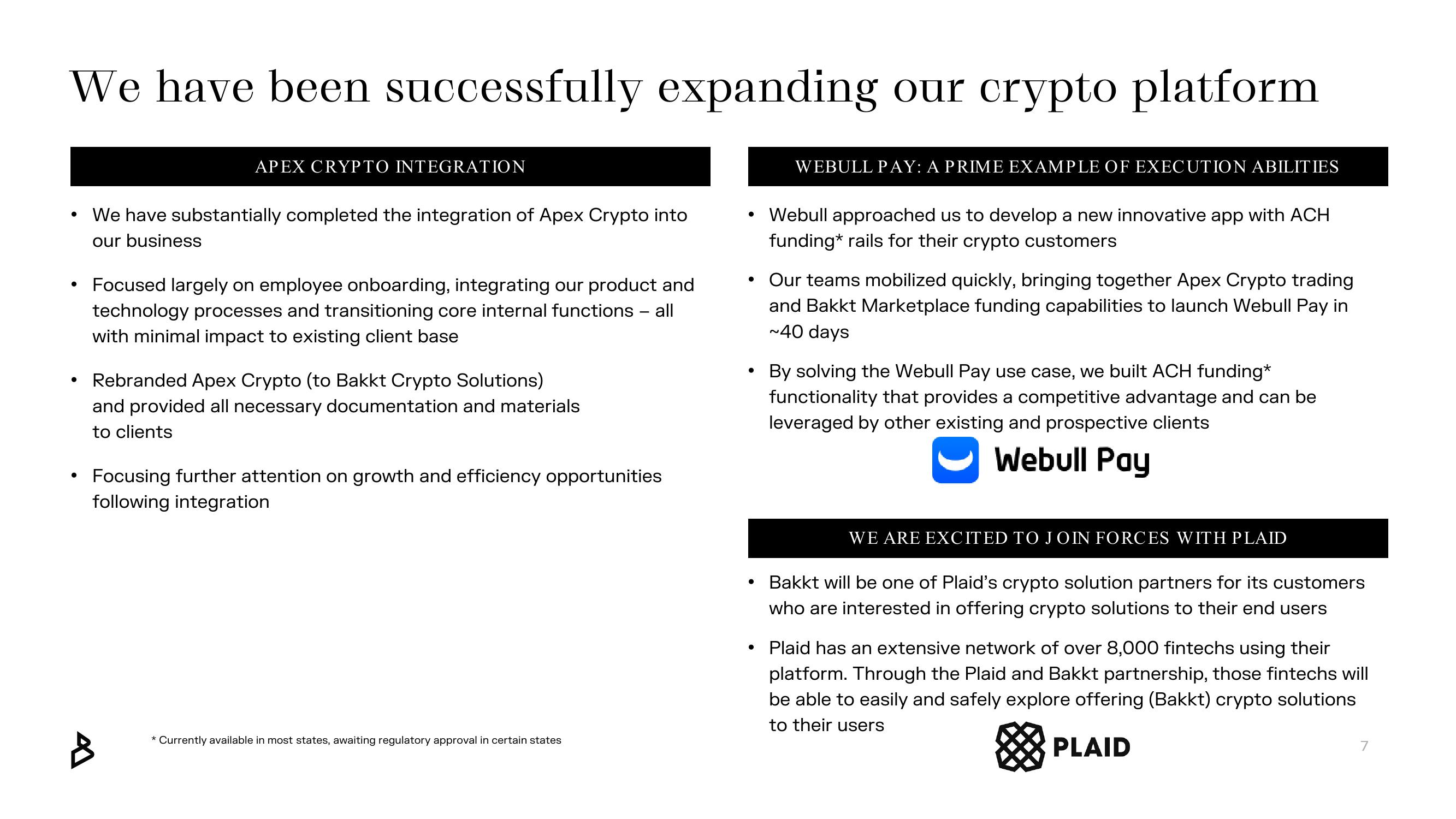 Bakkt Results Presentation Deck slide image #7