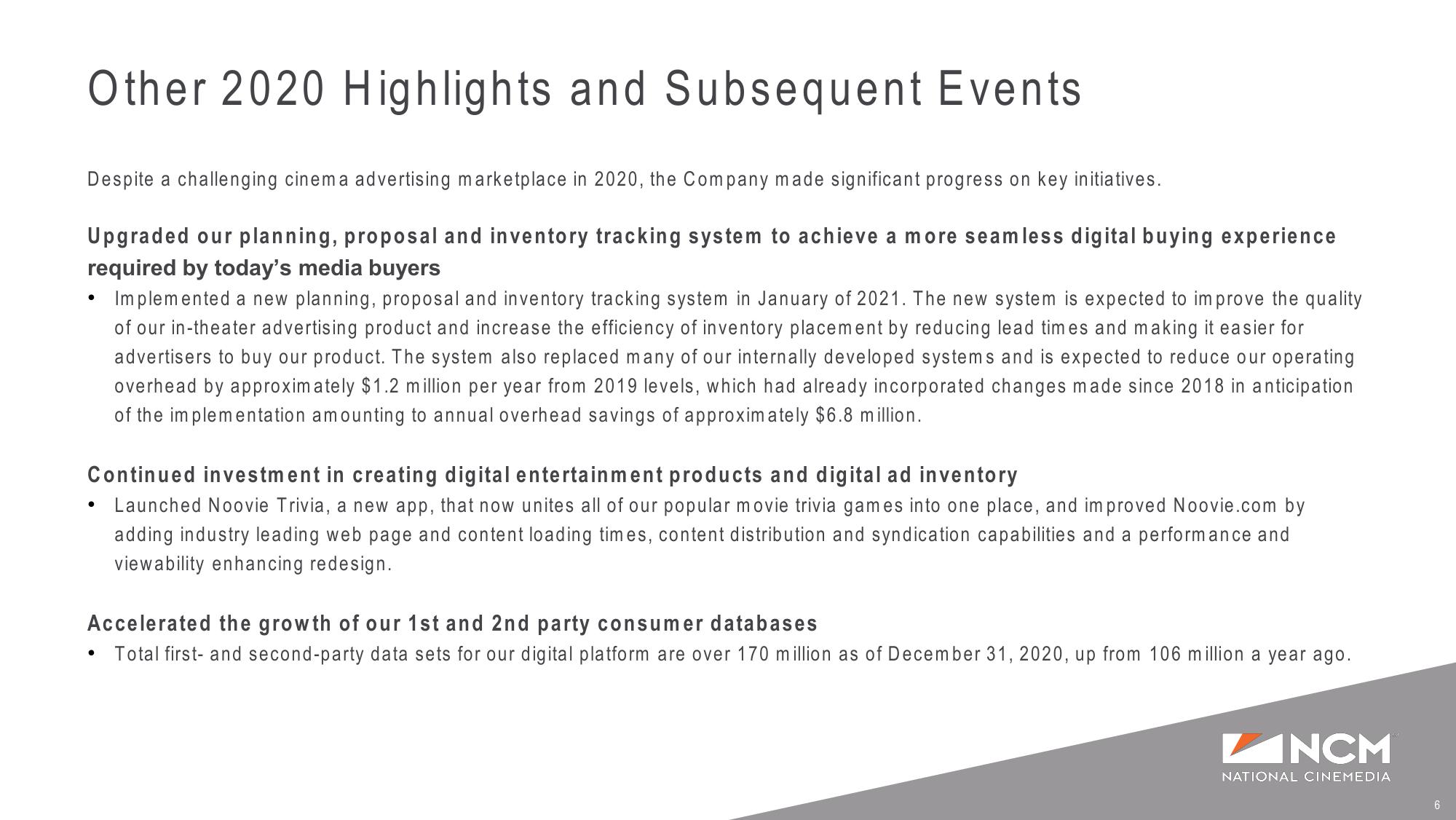 Q4 ‘20 Earnings Supplemental Presentation slide image #6