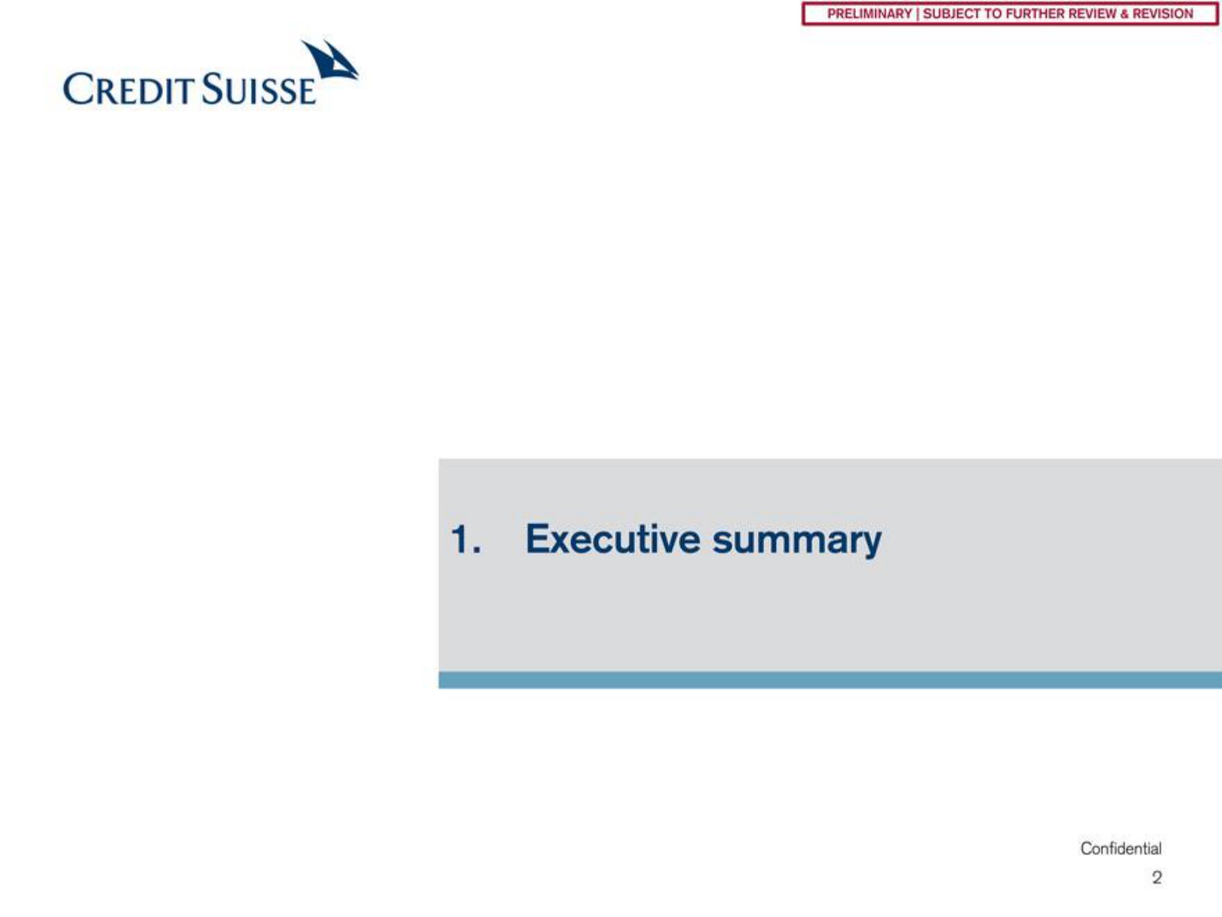 Credit Suisse Investment Banking Pitch Book slide image #3