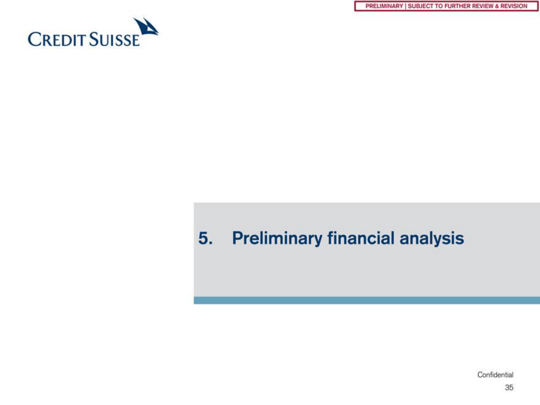 Credit Suisse Investment Banking Pitch Book slide image #36