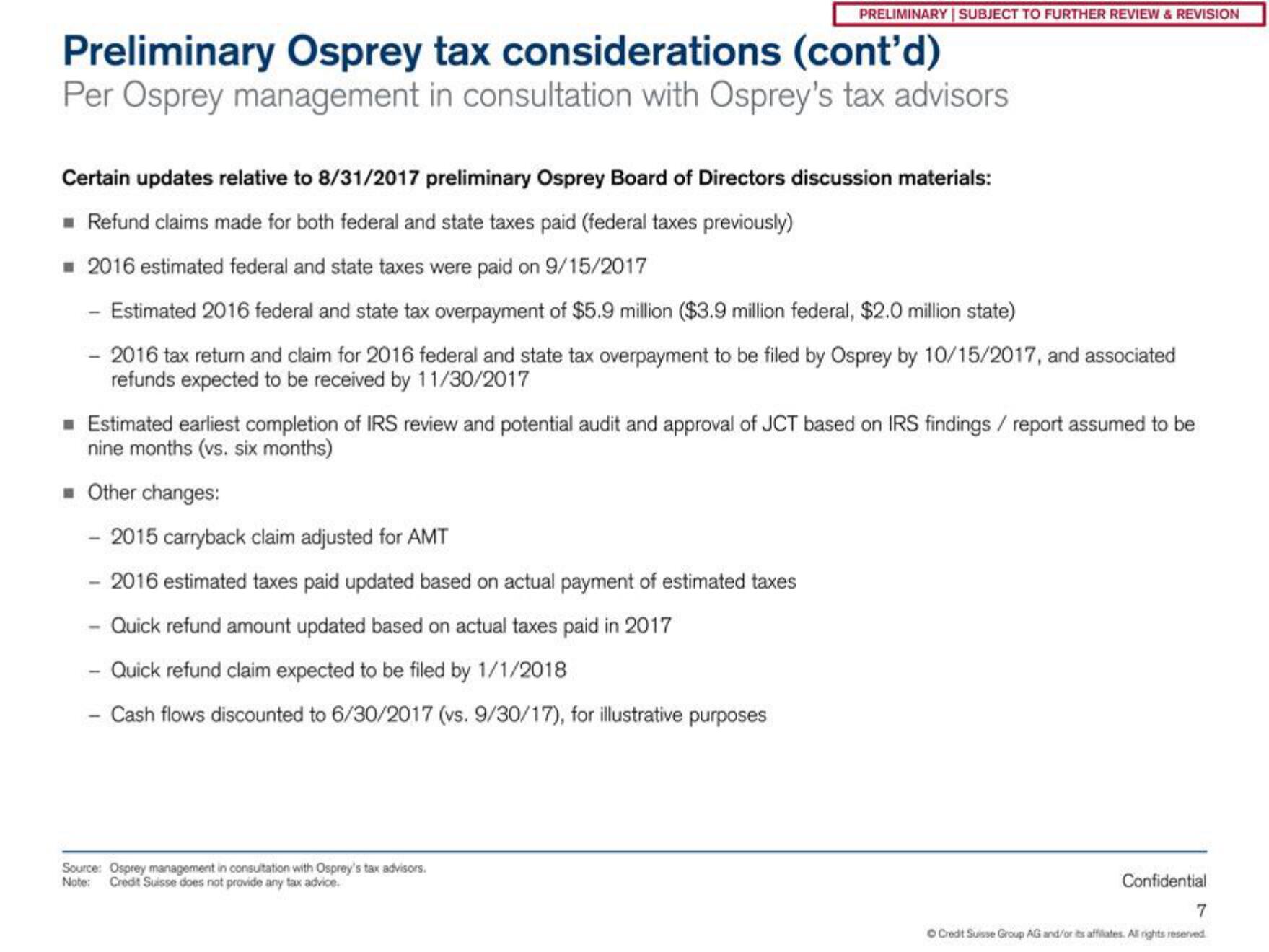 Credit Suisse Investment Banking Pitch Book slide image #8