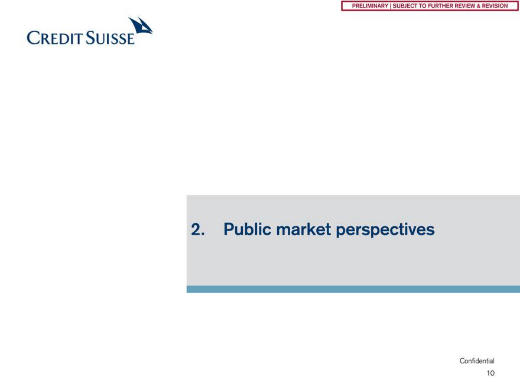 Credit Suisse Investment Banking Pitch Book slide image #11