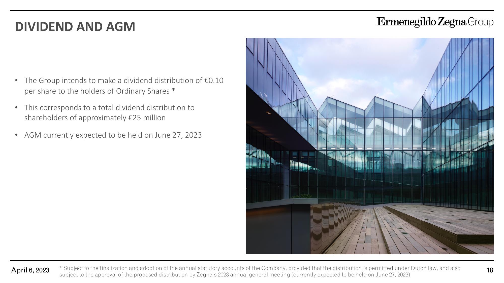 Zegna Results Presentation Deck slide image #18