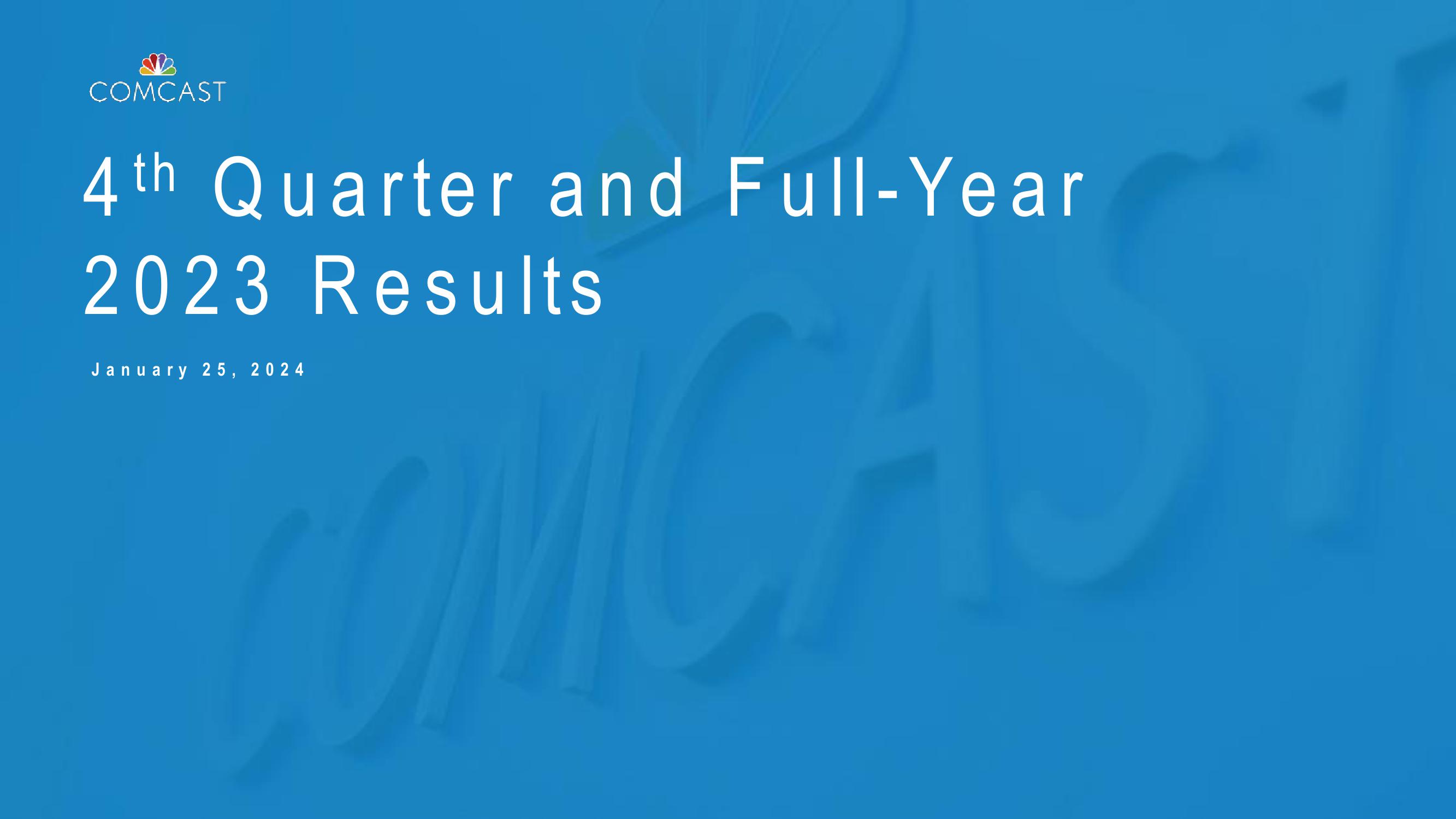 Comcast Results Presentation Deck image