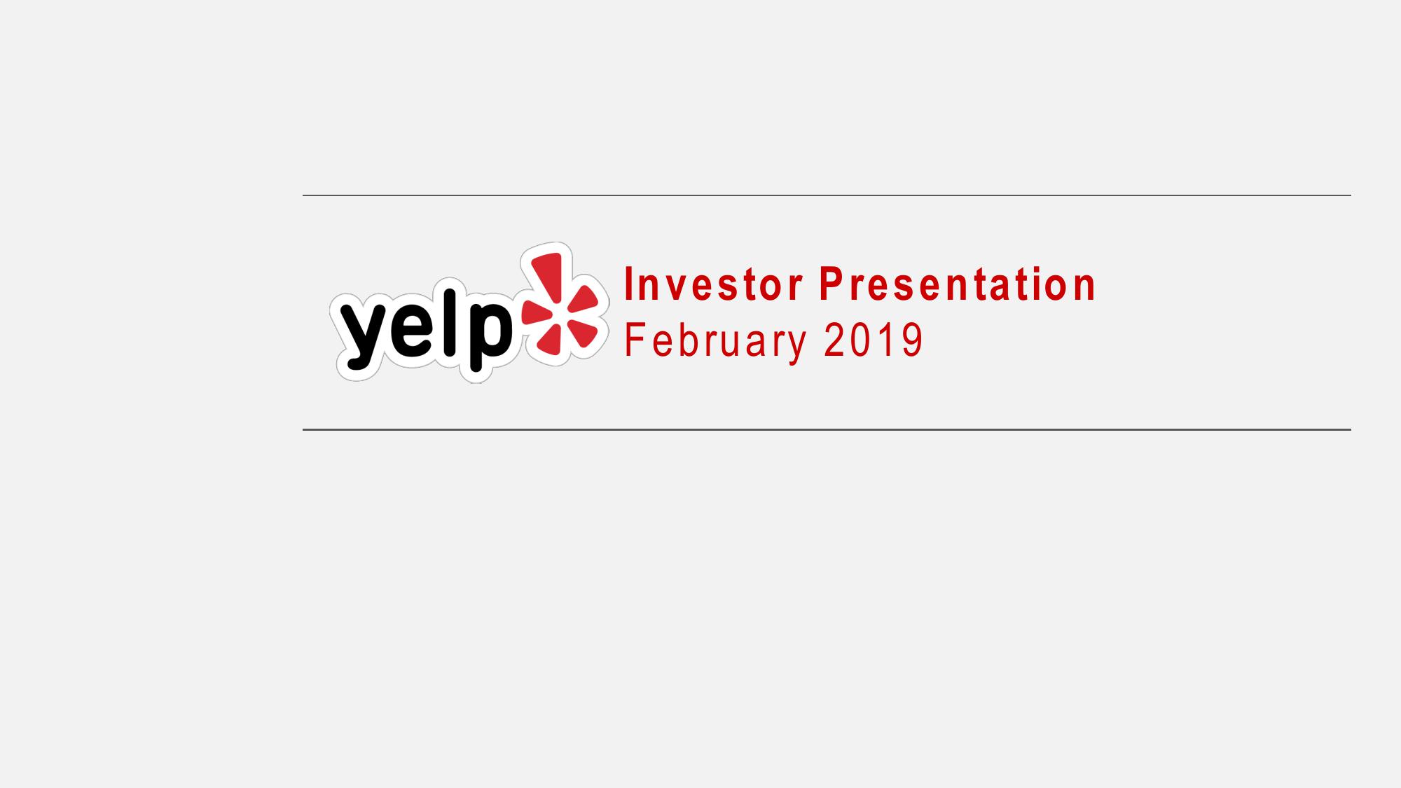 Yelp Investor Presentation Deck image