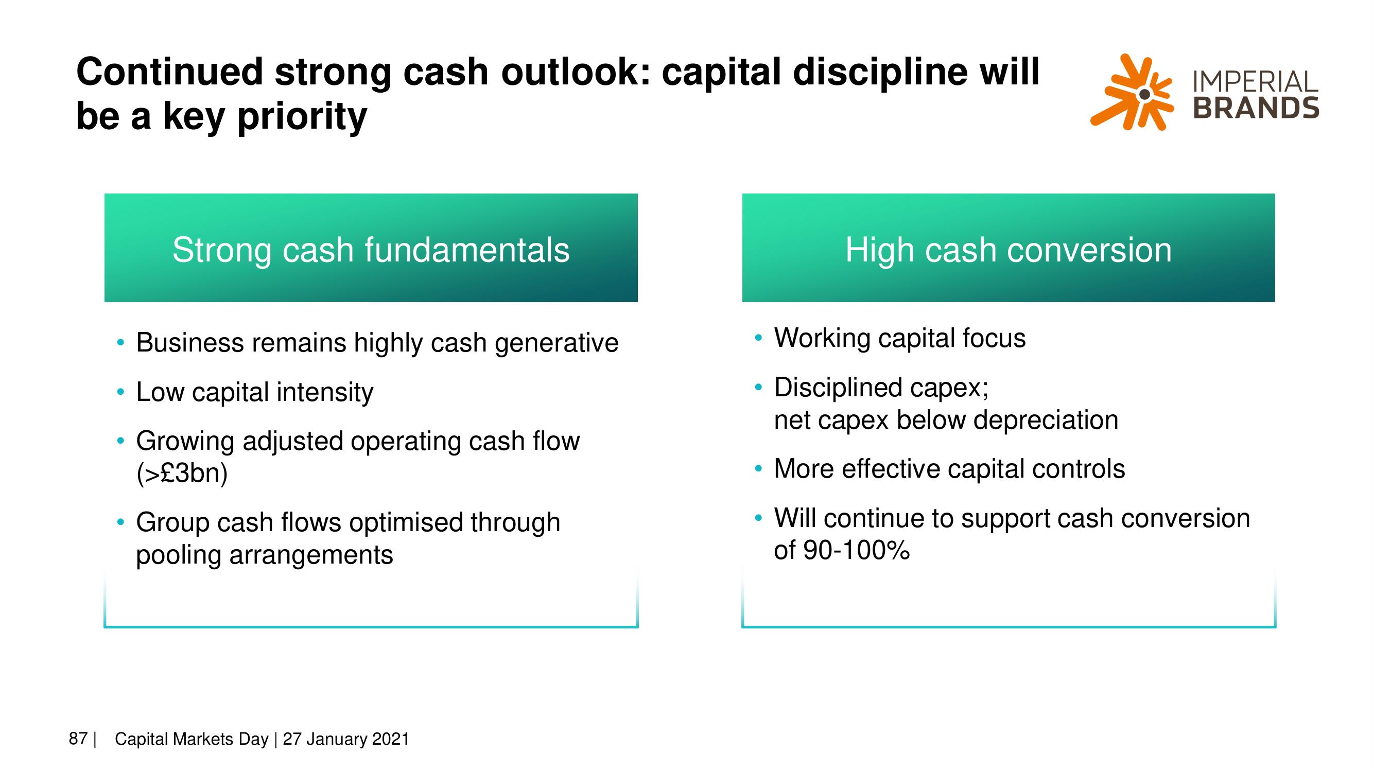 Imperial Brands Investor Day Presentation Deck slide image #87