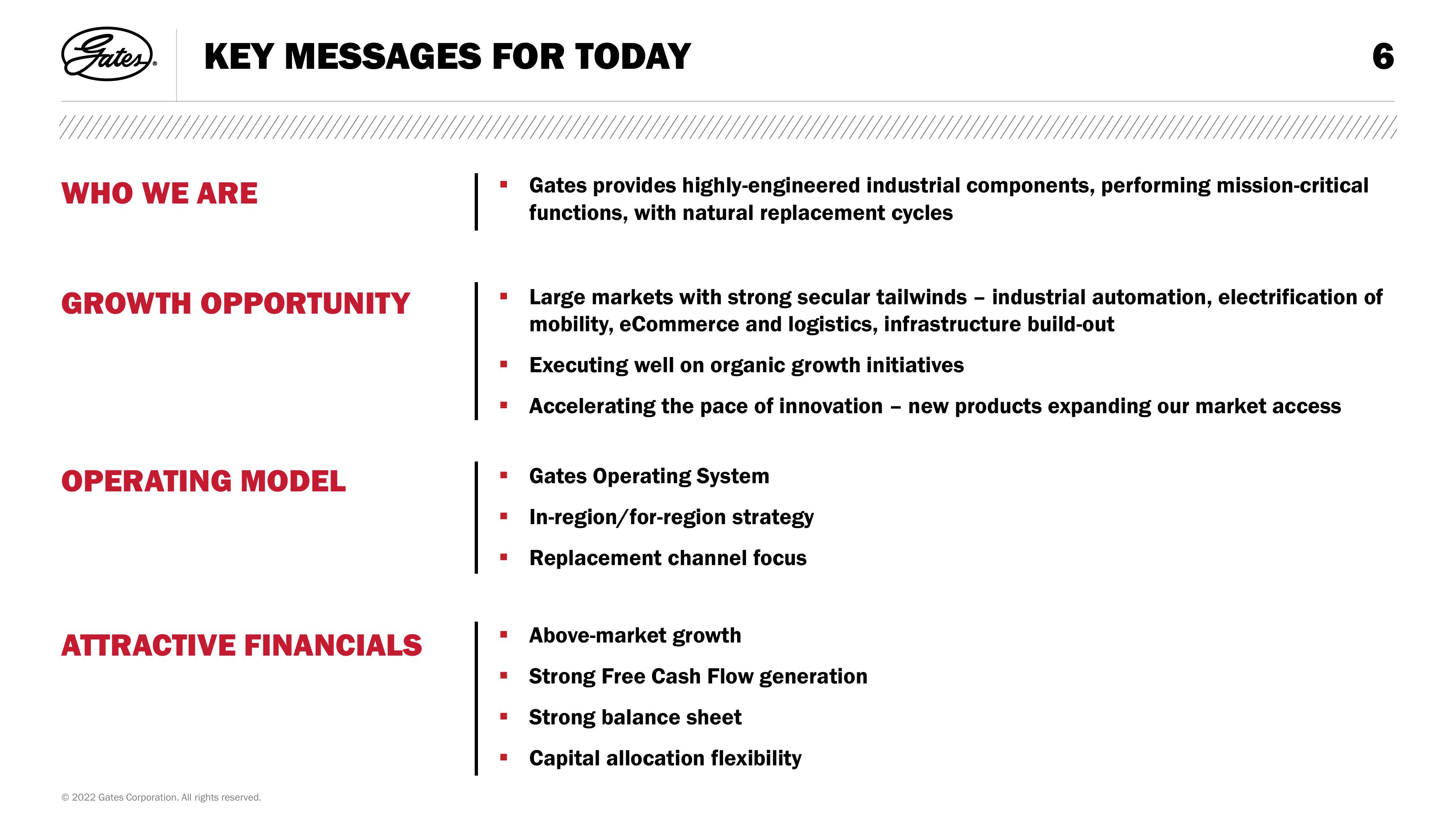 Gates Investor Day slide image #6