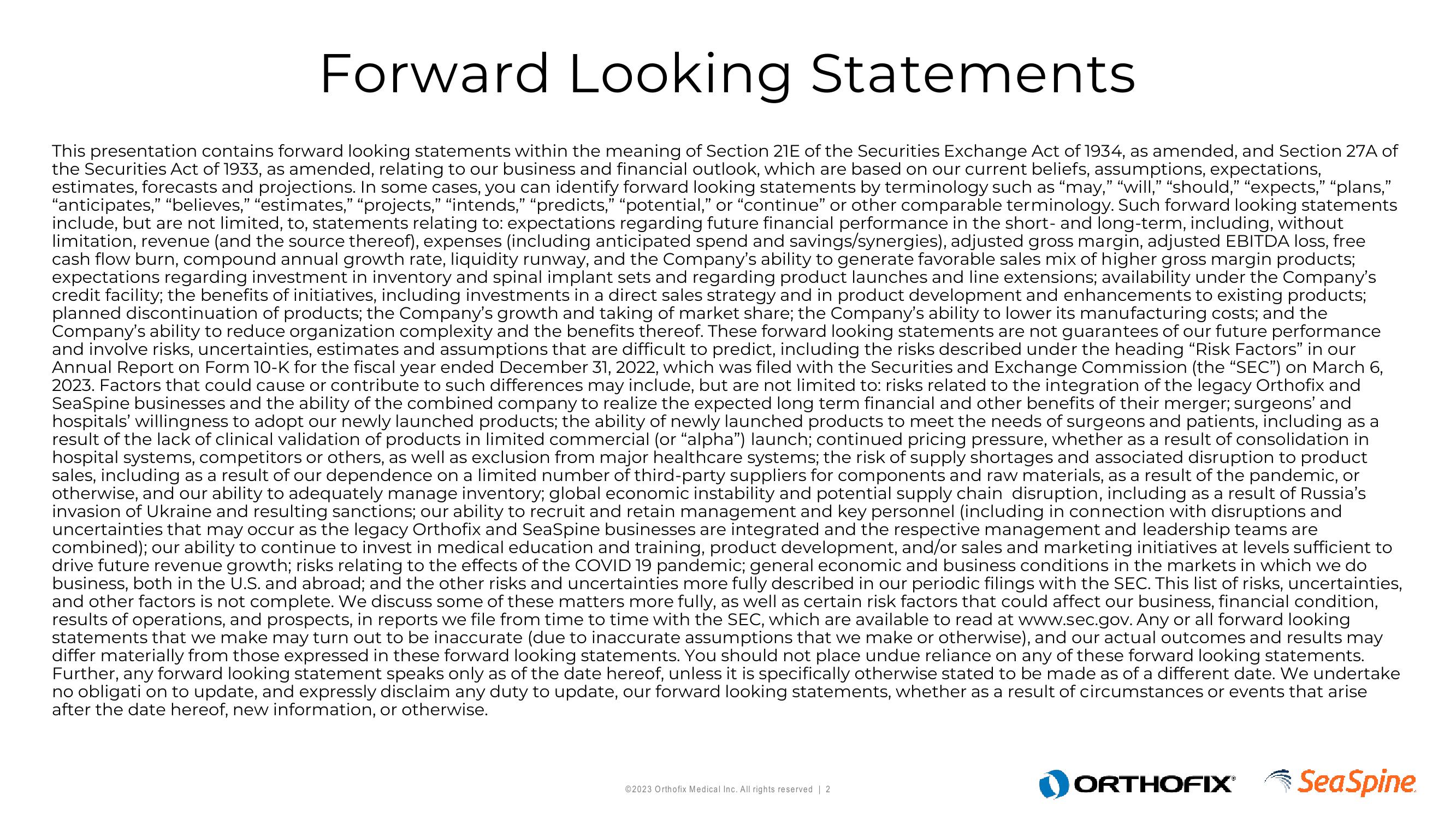 Orthofix Investor Presentation Deck slide image #2