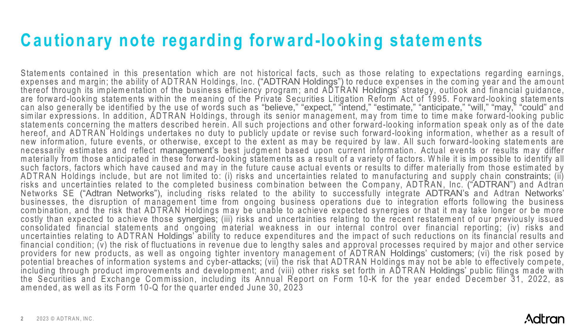 Adtran Holdings slide image #2