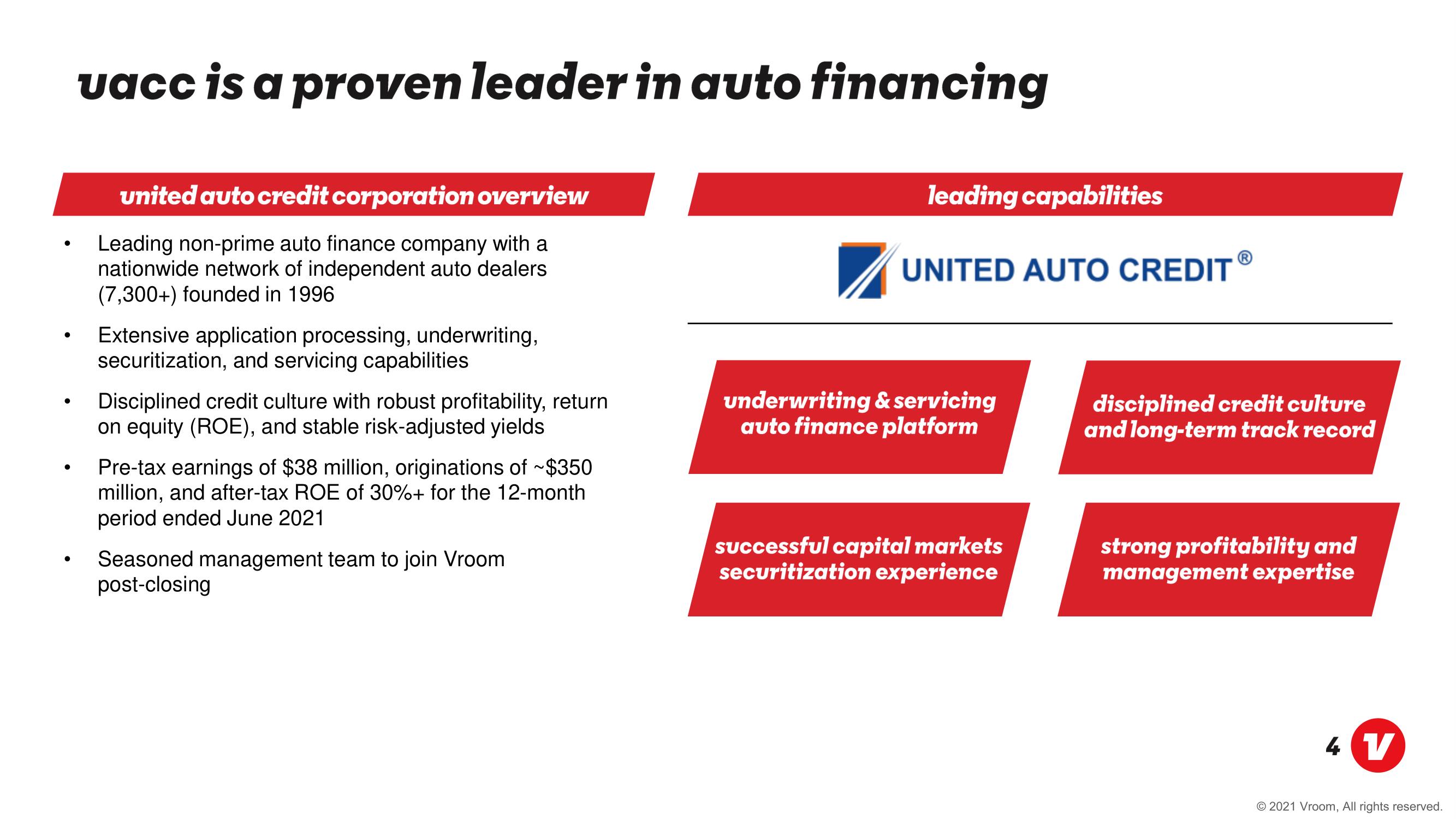 Vroom Mergers and Acquisitions Presentation Deck slide image #4