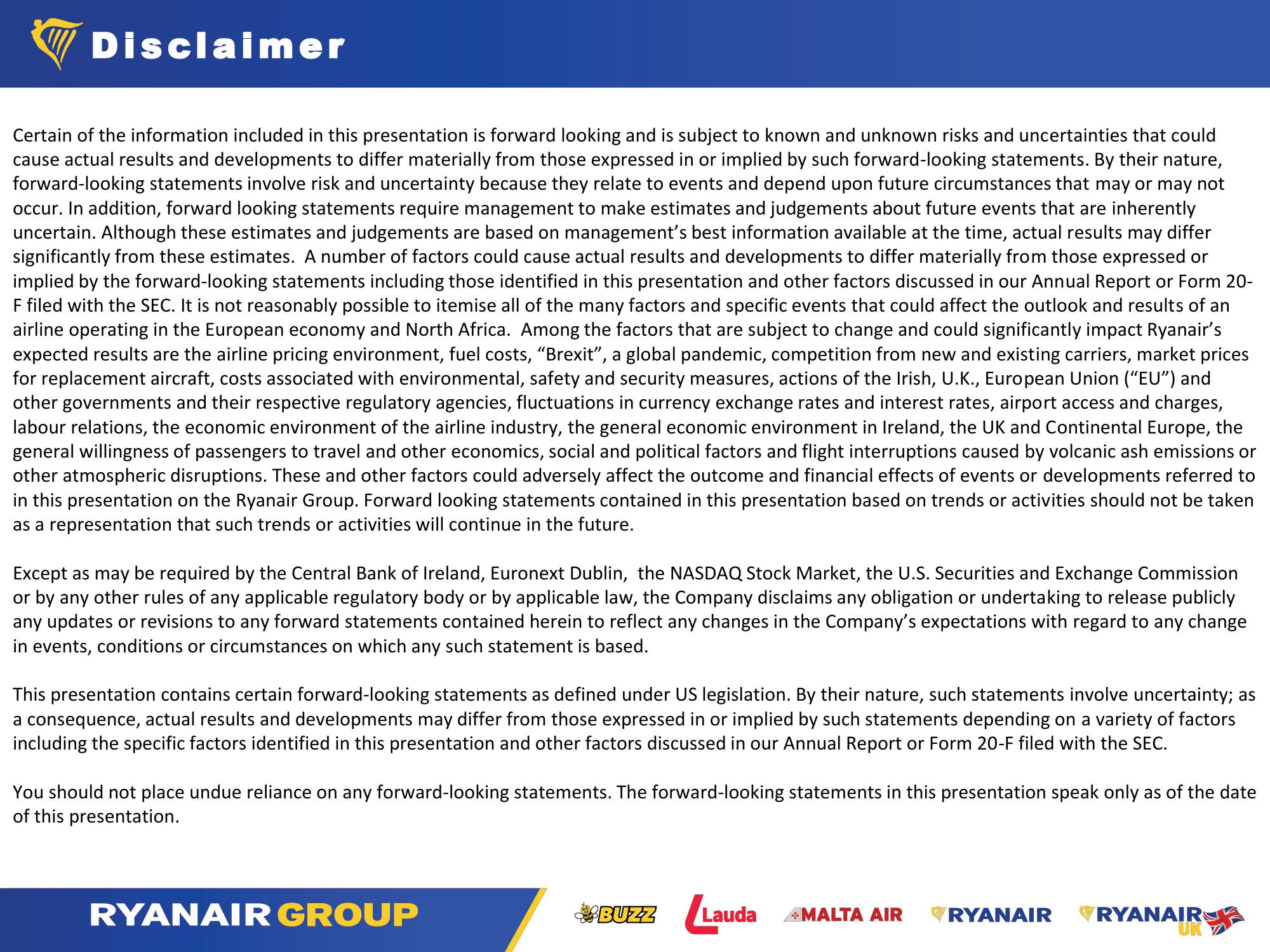 Ryanair Q1 Results - July 2022 slide image #18