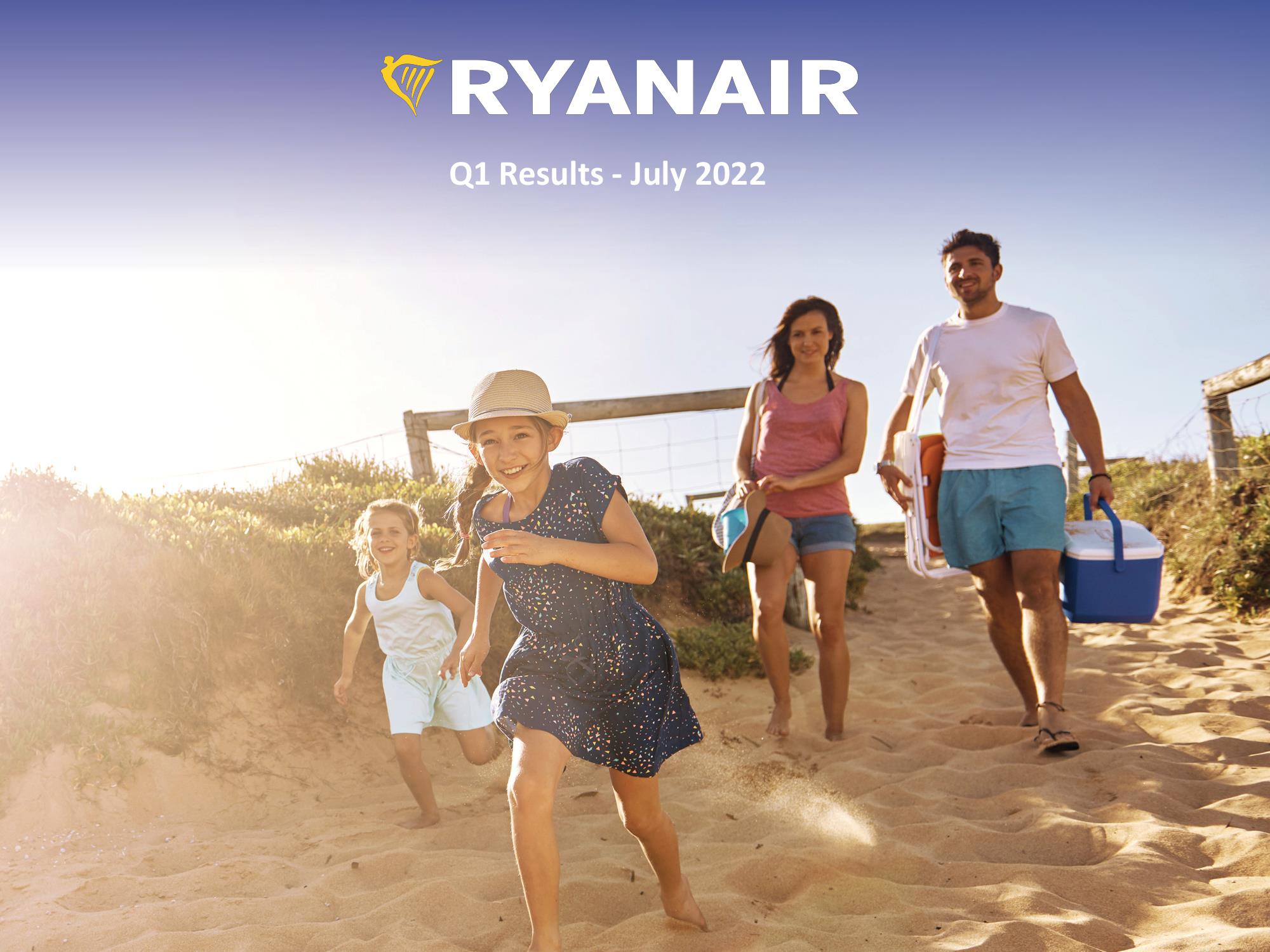 Ryanair Q1 Results - July 2022 image