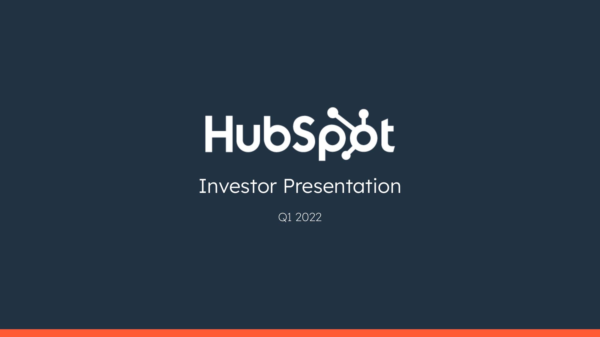 Hubspot Results Presentation Deck image