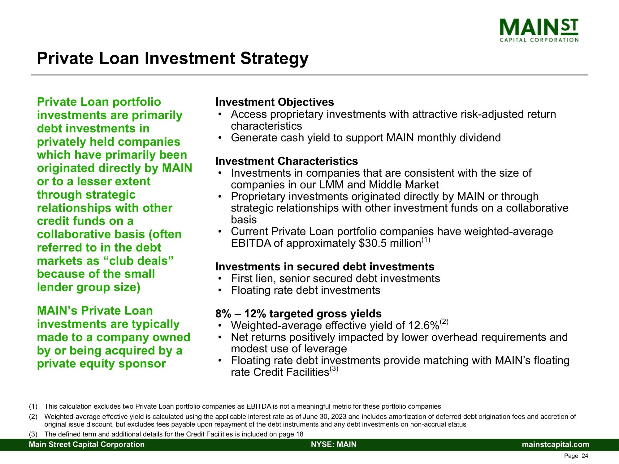 Main Street Capital Fixed Income Presentation Deck slide image #24