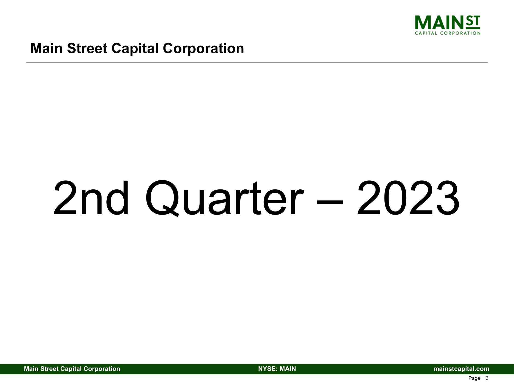 Main Street Capital Fixed Income Presentation Deck slide image #3