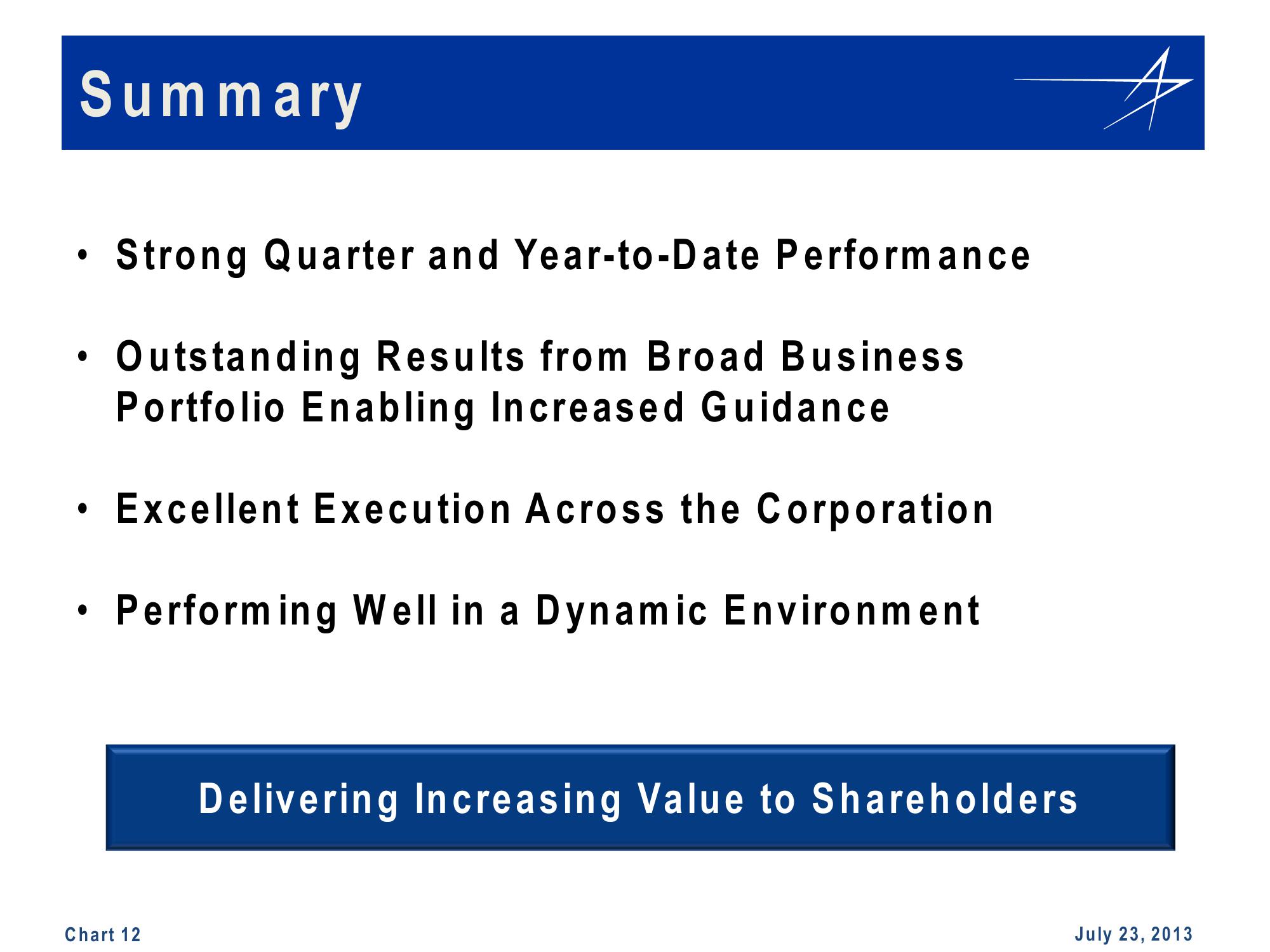 Lockheed Martin 2nd Quarter 2013 Financial Results Conference Call slide image #12