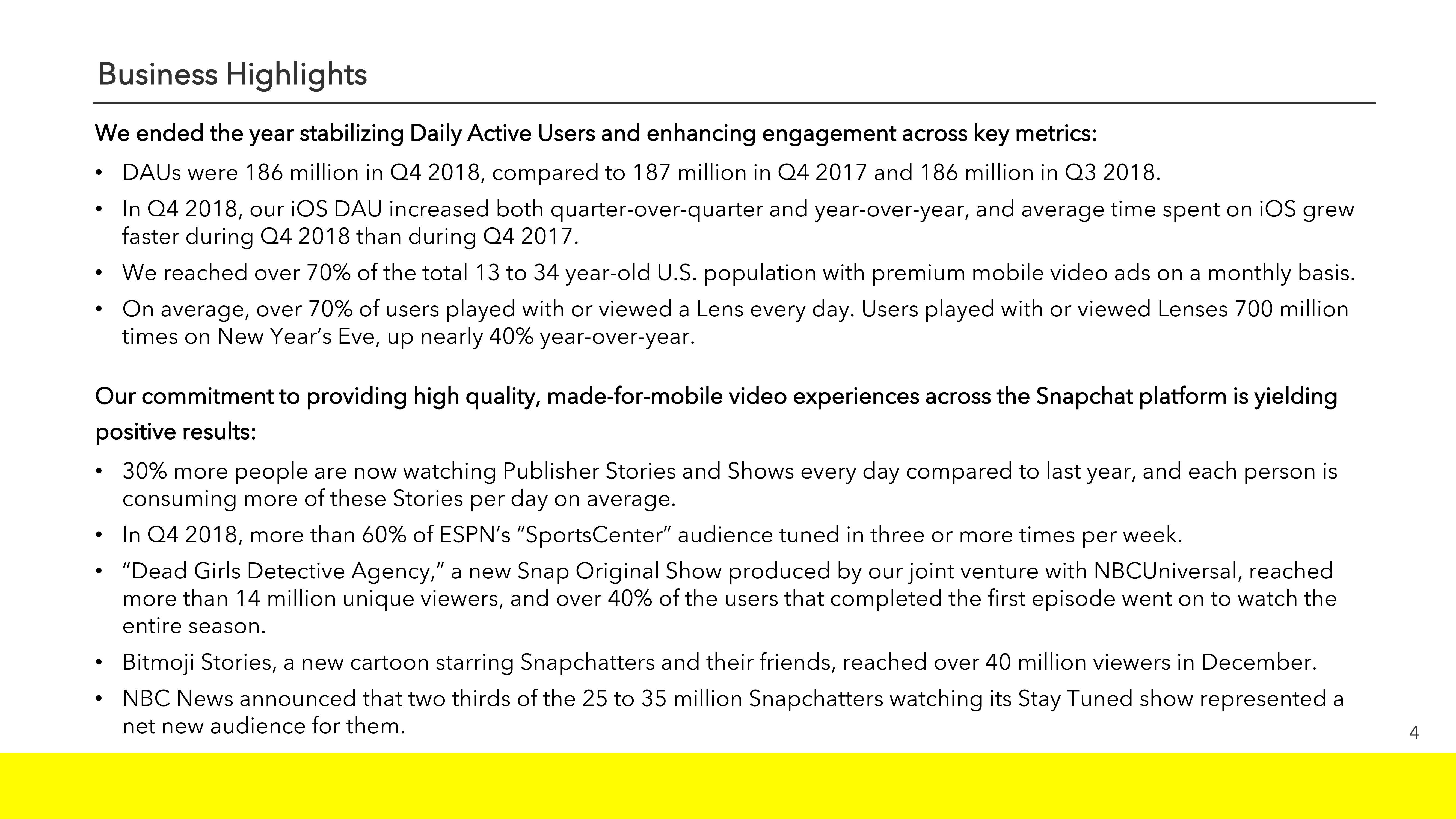 Snap Inc Results Presentation Deck slide image #4