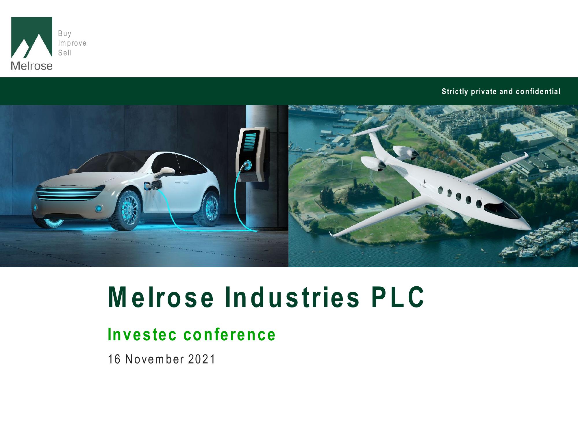 Melrose Investor Conference Presentation Deck image