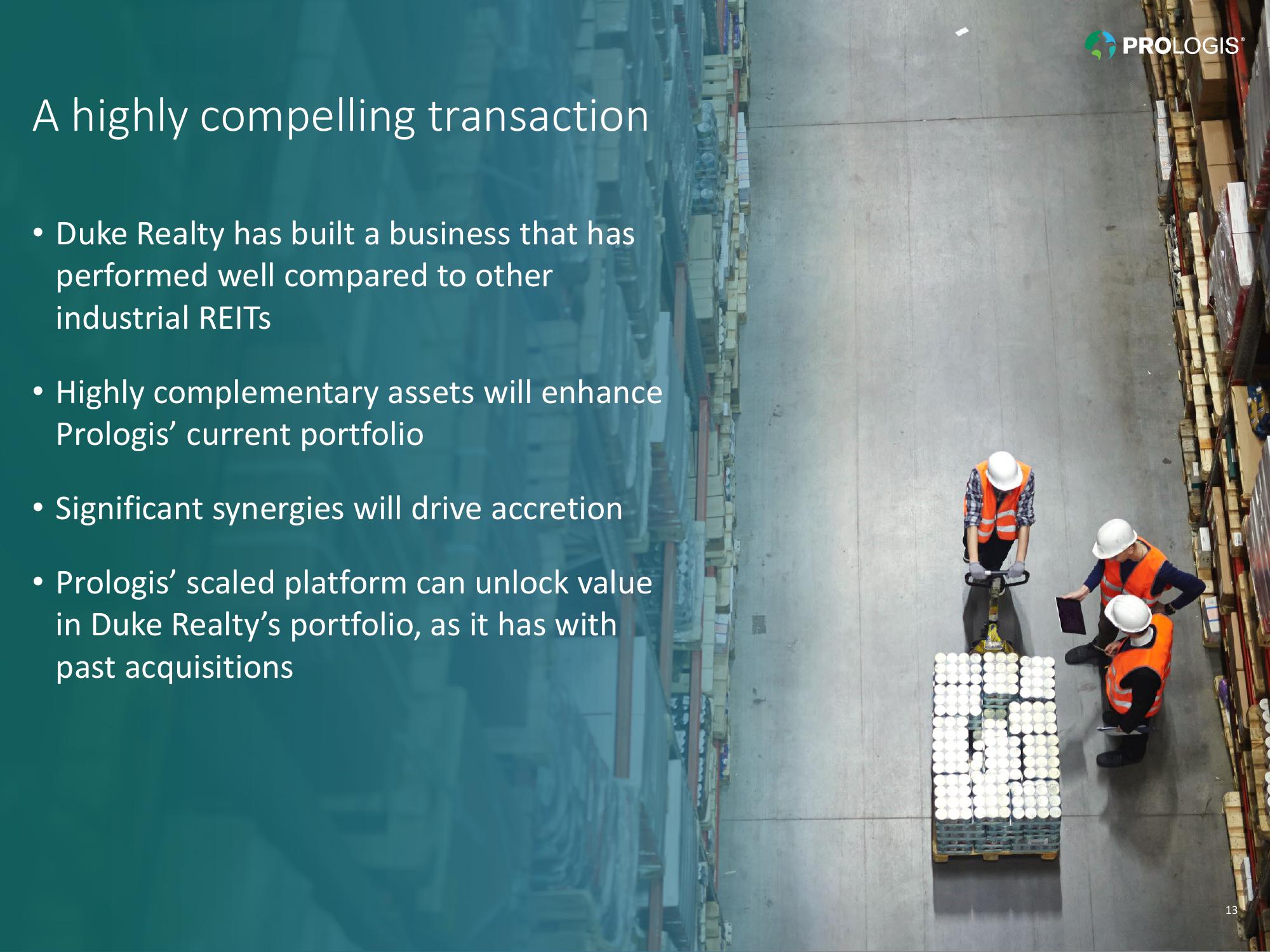 Prologis and Duke Realty slide image #13