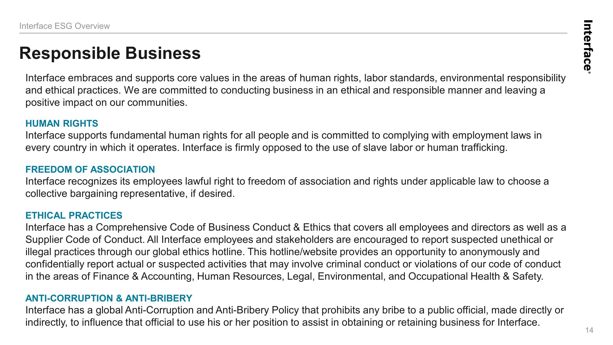 Environmental, Social and Governance Overview slide image #14