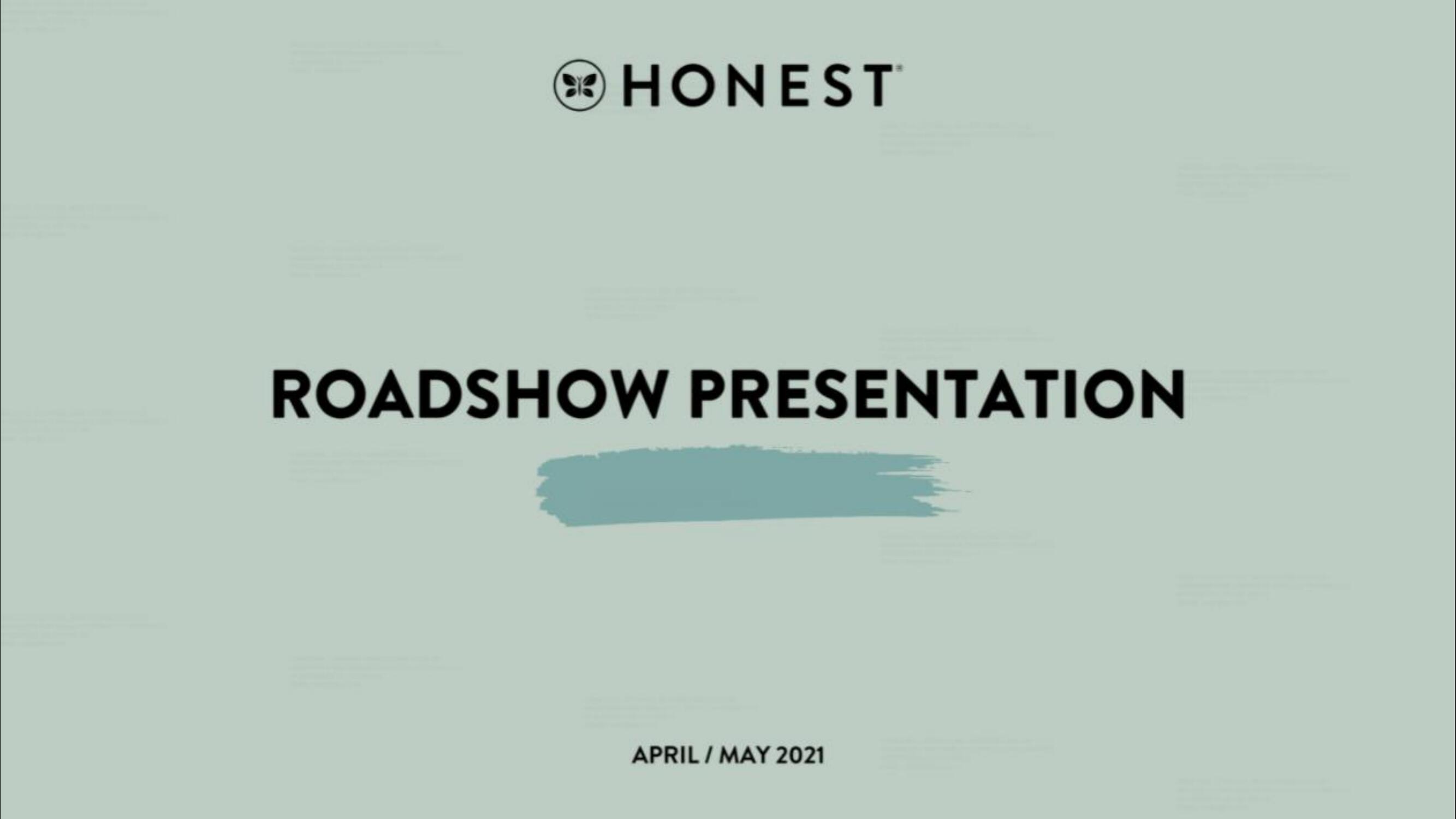 Honest IPO Presentation Deck image