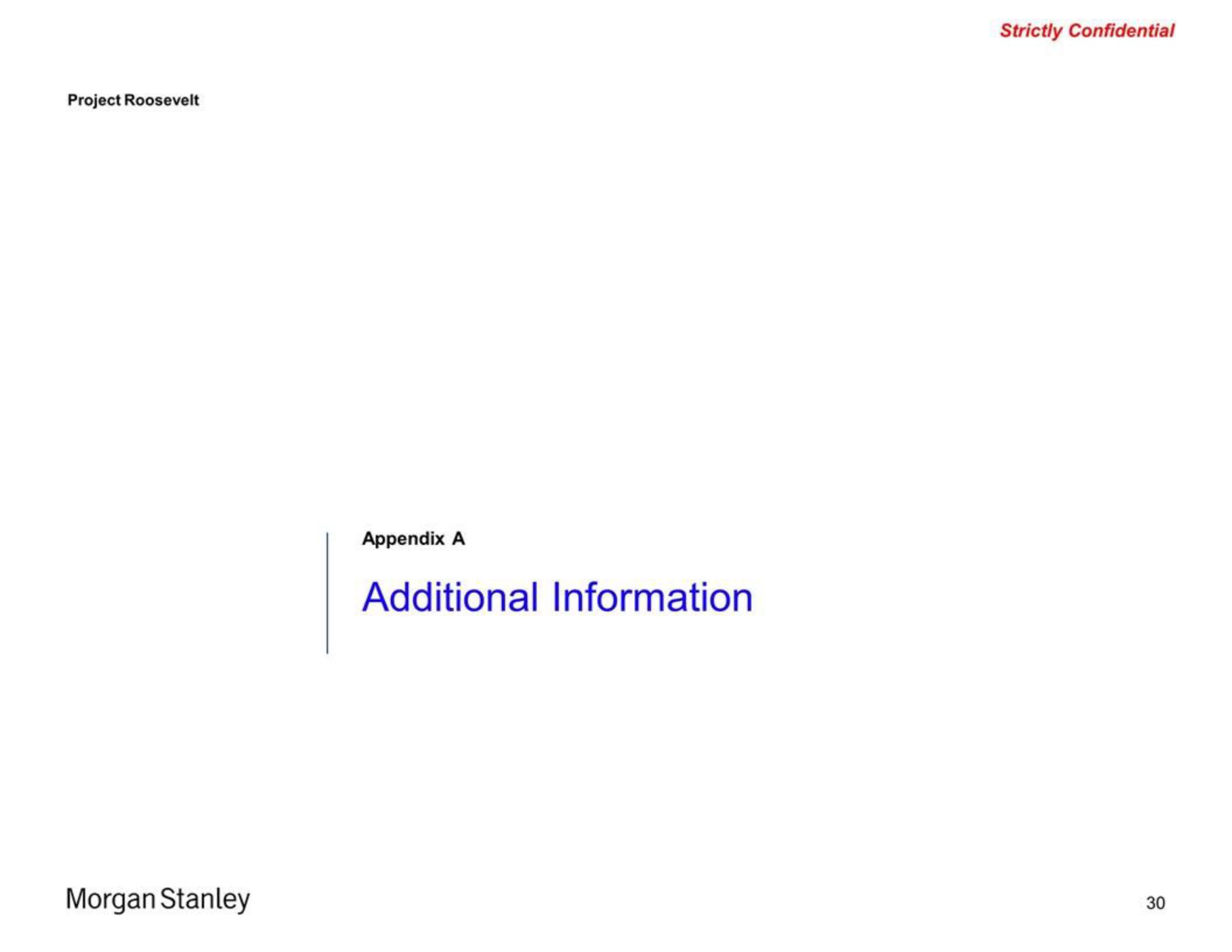 Morgan Stanley Investment Banking Pitch Book slide image #30