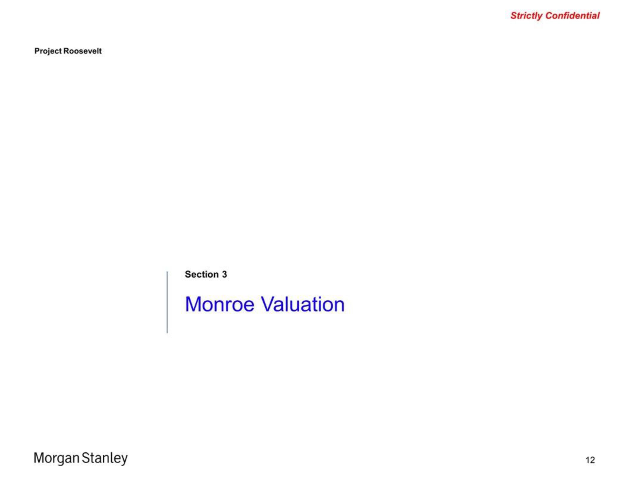Morgan Stanley Investment Banking Pitch Book slide image #12