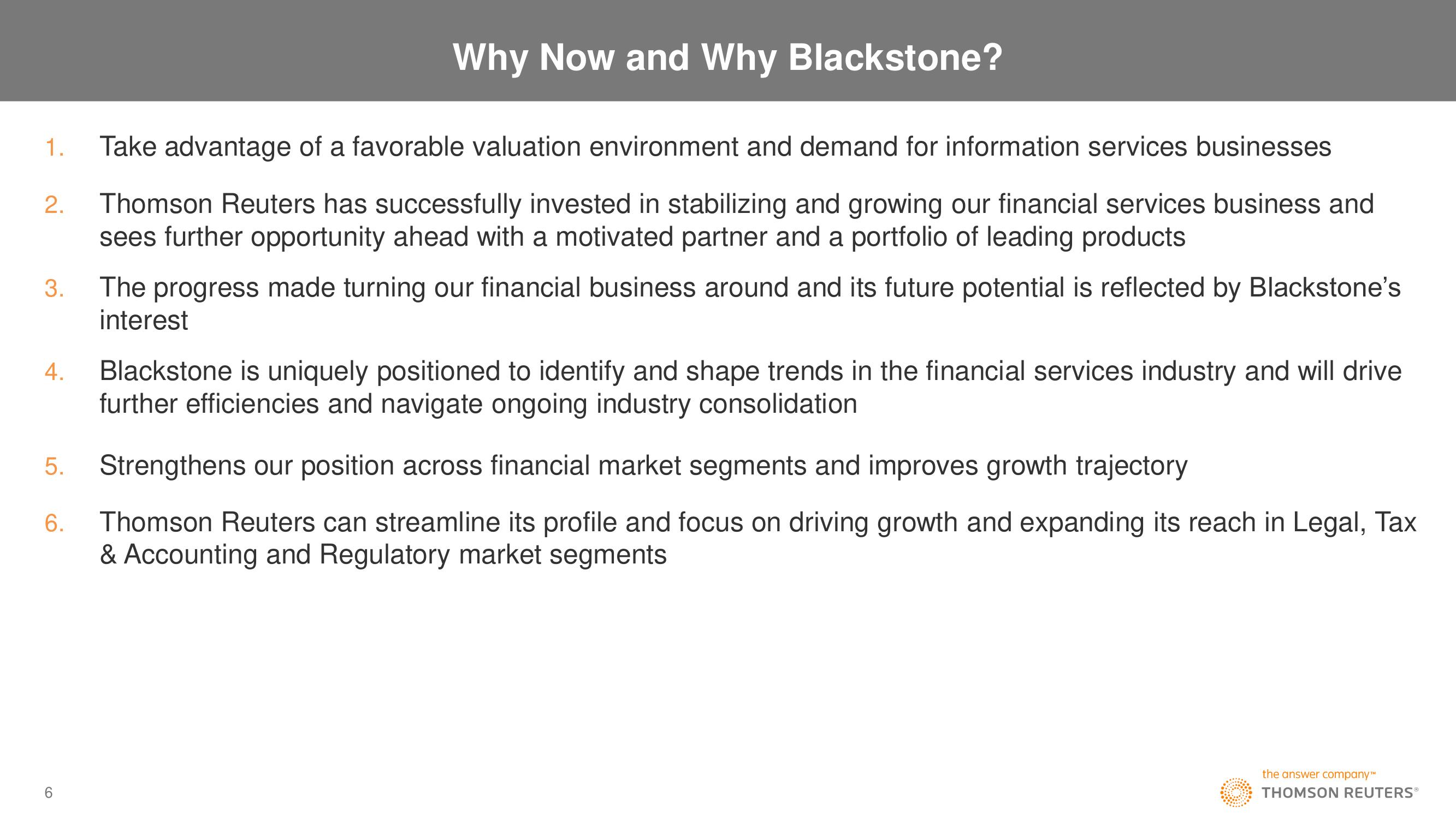 Thomson Reuters Mergers and Acquisitions Presentation Deck slide image #6