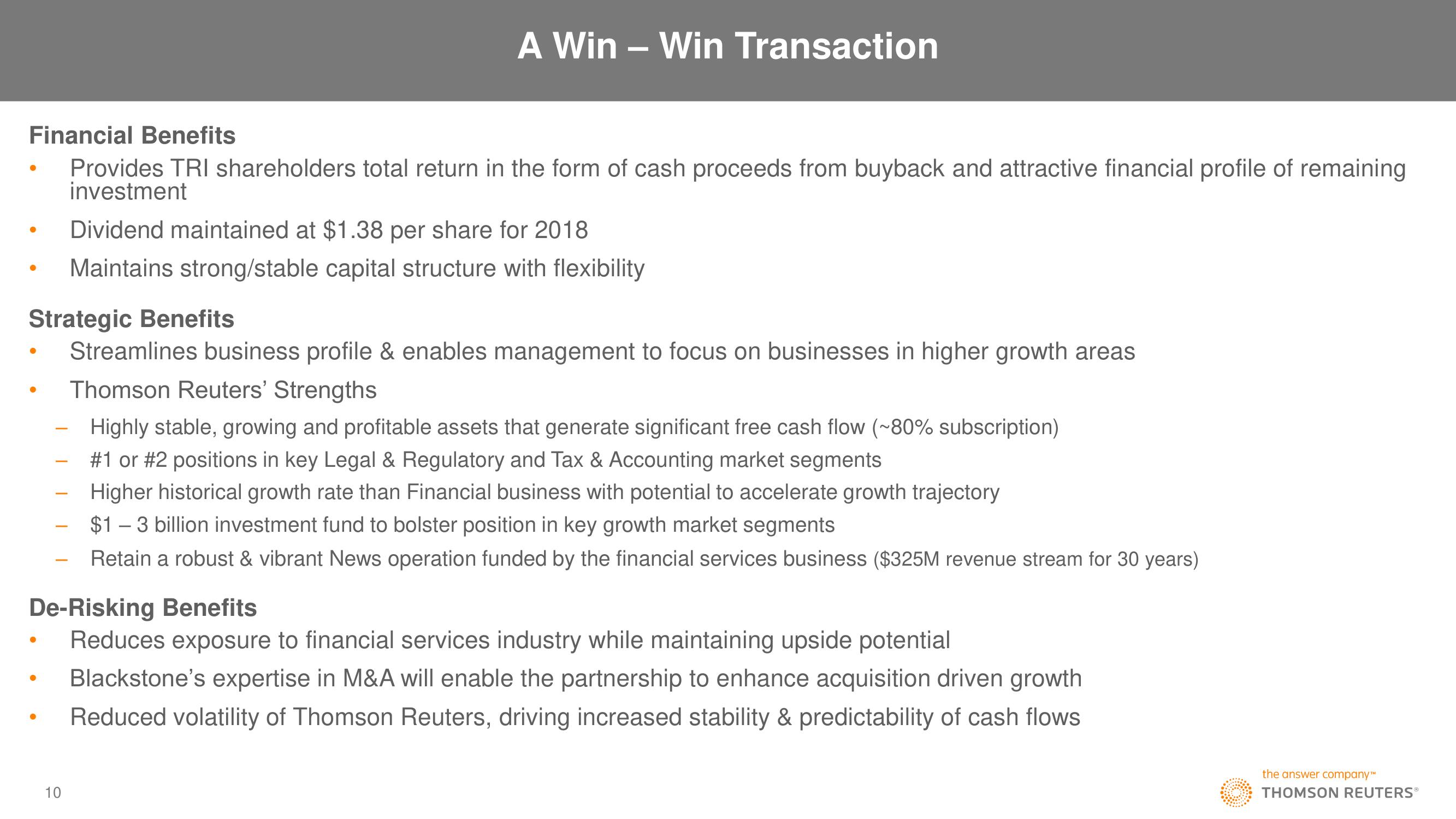 Thomson Reuters Mergers and Acquisitions Presentation Deck slide image #10