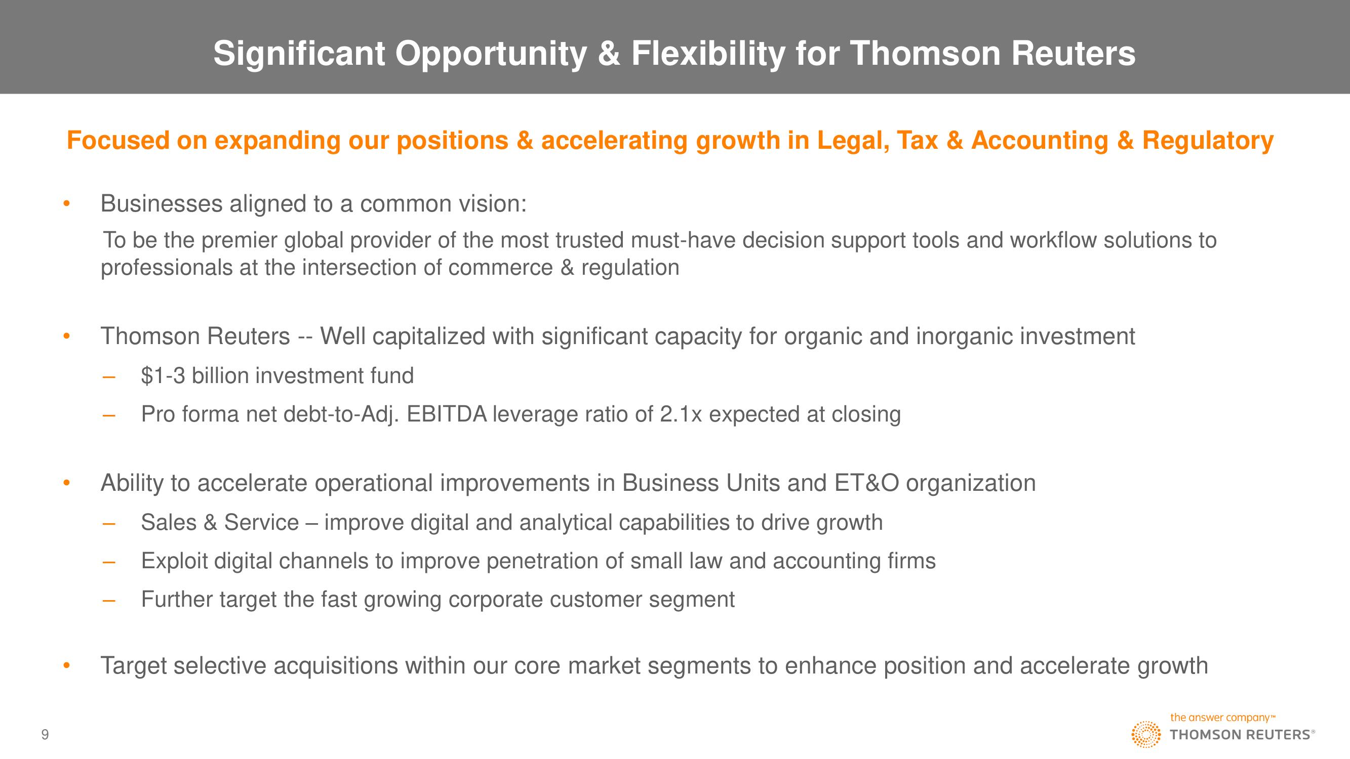 Thomson Reuters Mergers and Acquisitions Presentation Deck slide image #9