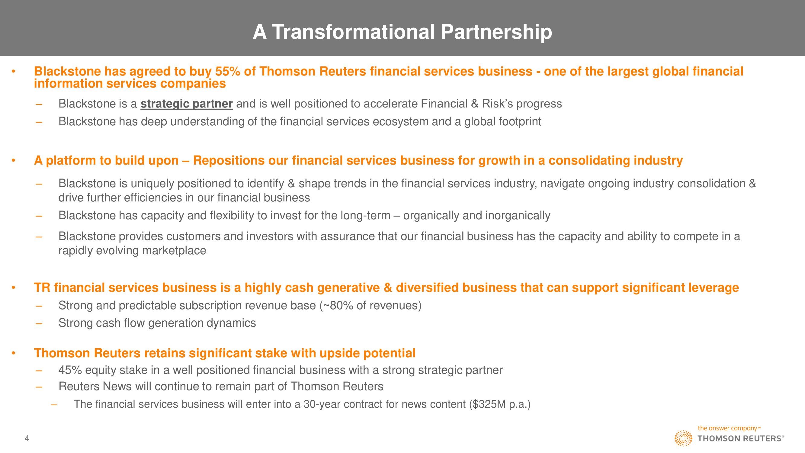 Thomson Reuters Mergers and Acquisitions Presentation Deck slide image #4