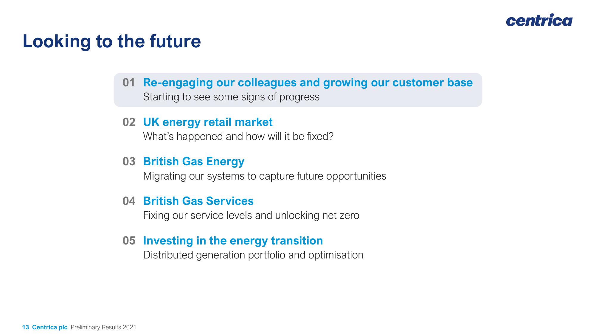 Centrica Results Presentation Deck slide image #13