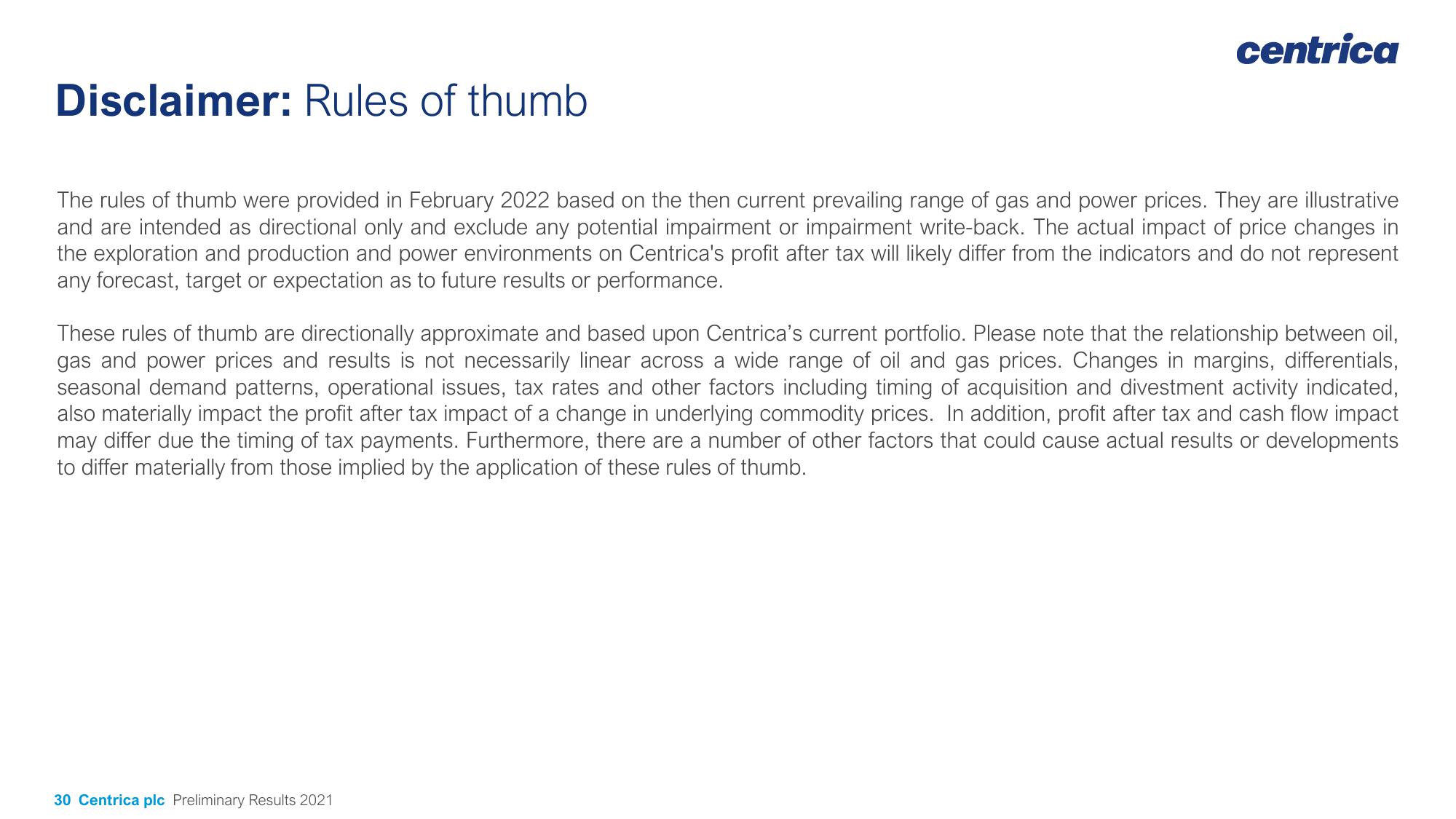 Centrica Results Presentation Deck slide image #30