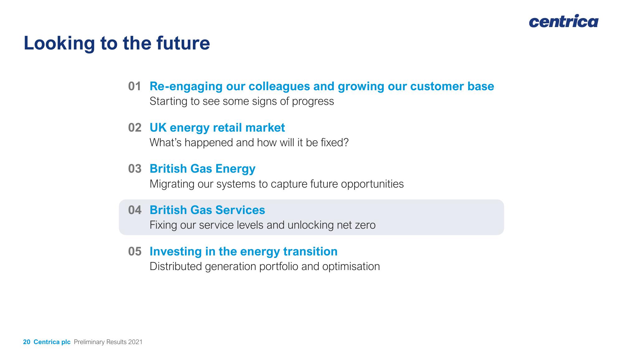 Centrica Results Presentation Deck slide image #20